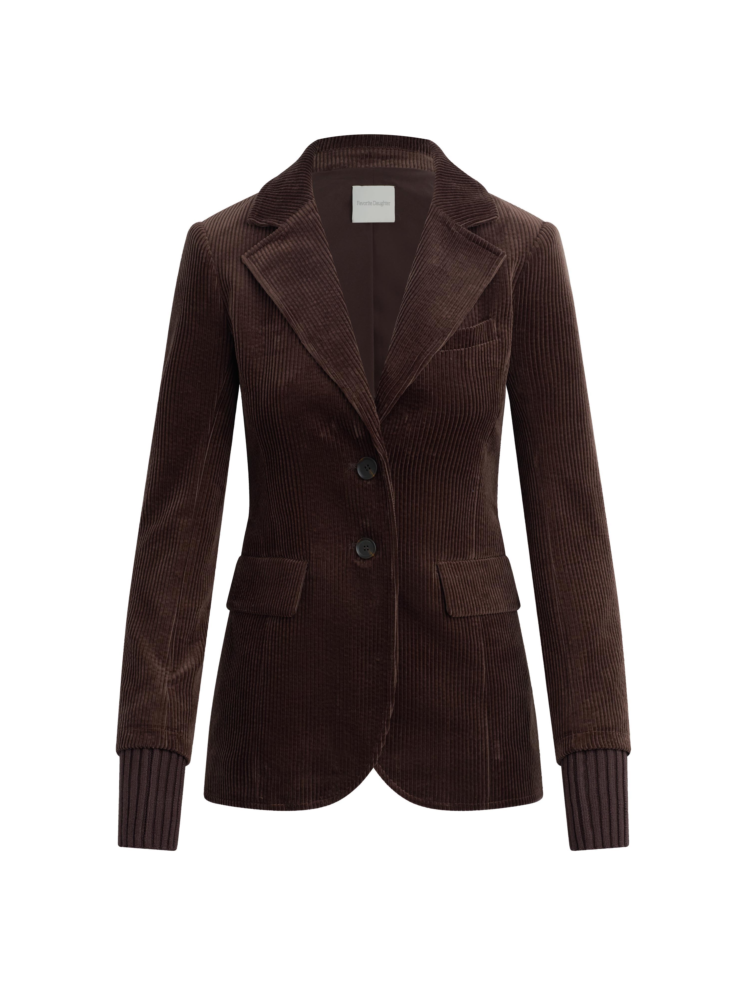 The Cord City Blazer - Espresso-Favorite Daughter-Happy on Main