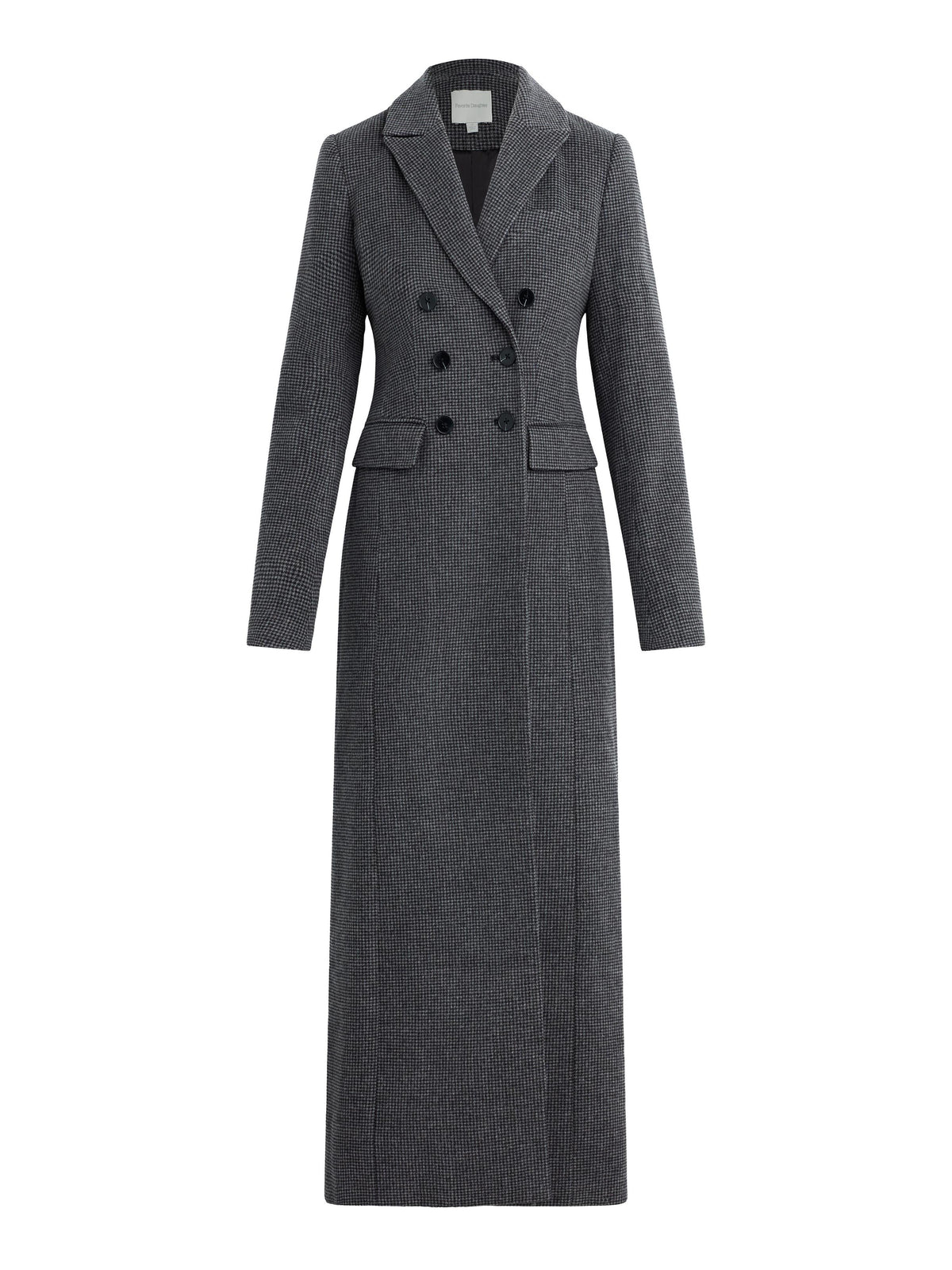 The Simon Coat - Charcoal Mini Houndstooth-Favorite Daughter-Happy on Main