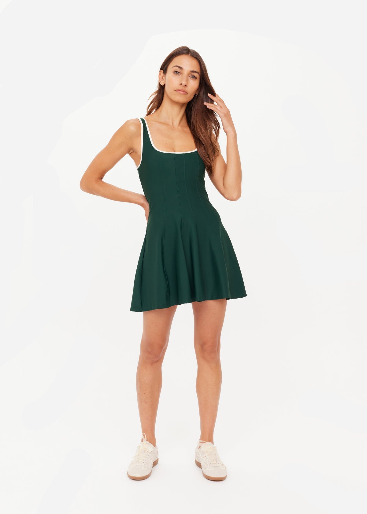Racquet Maxine Mini Dress - Racing Green-The Upside-Happy on Main