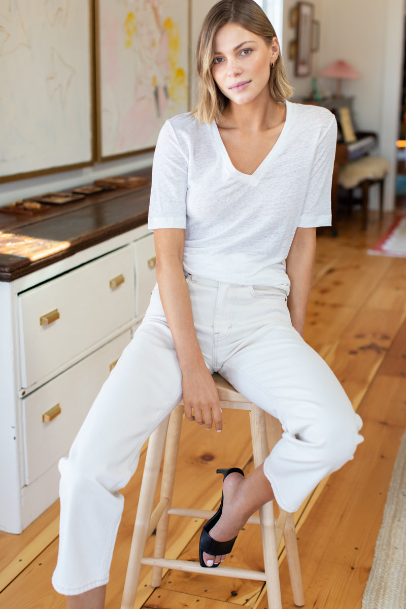 Luxe Emerson Tee - White Linen-Emerson Fry-Happy on Main