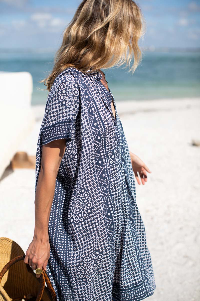 Emerson Short Caftan - Ink Organic-Emerson Fry-Happy on Main