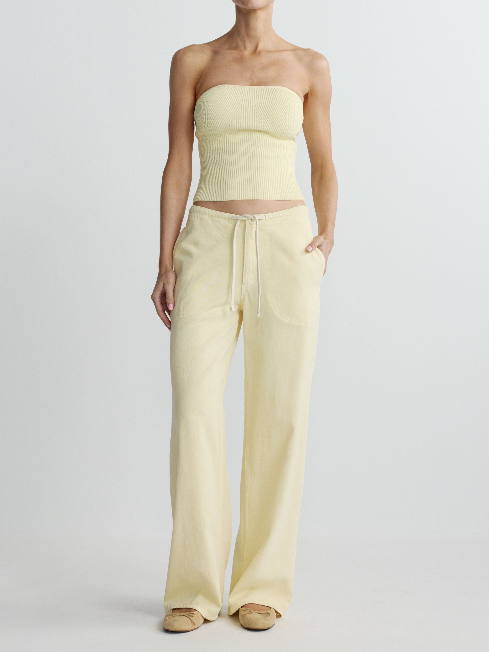 Sienna Low-Slung Wide Leg: Relaxed 31’ - Prosecco Aura-DL1961-Happy on Main