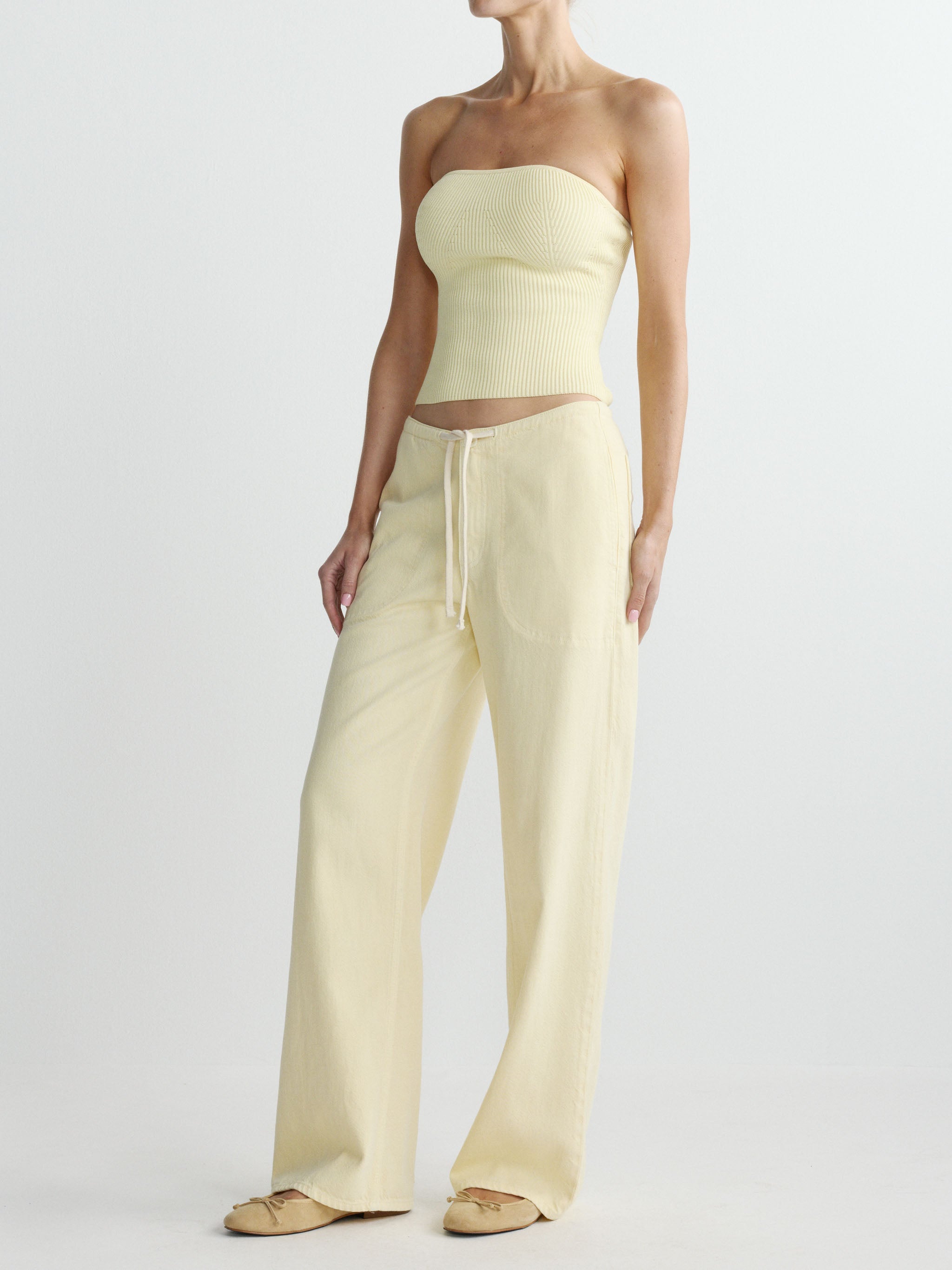 Sienna Low-Slung Wide Leg: Relaxed 31’ - Prosecco Aura-DL1961-Happy on Main