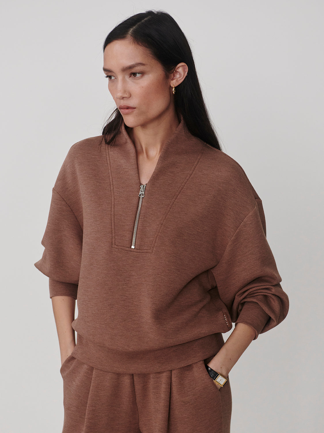 Davidson Sweat - Golden Bronze Marl-Varley-Happy on Main