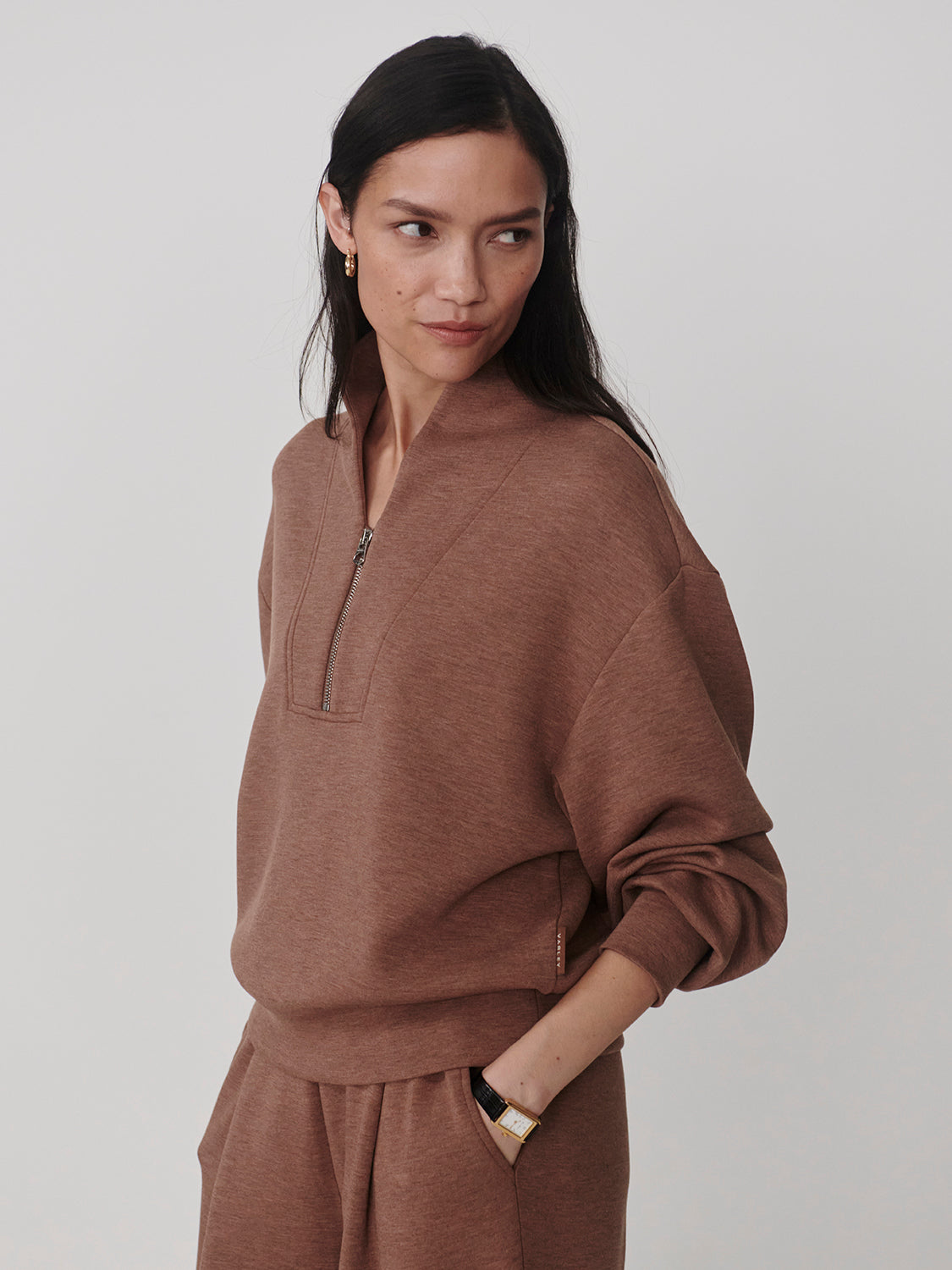 Davidson Sweat - Golden Bronze Marl-Varley-Happy on Main