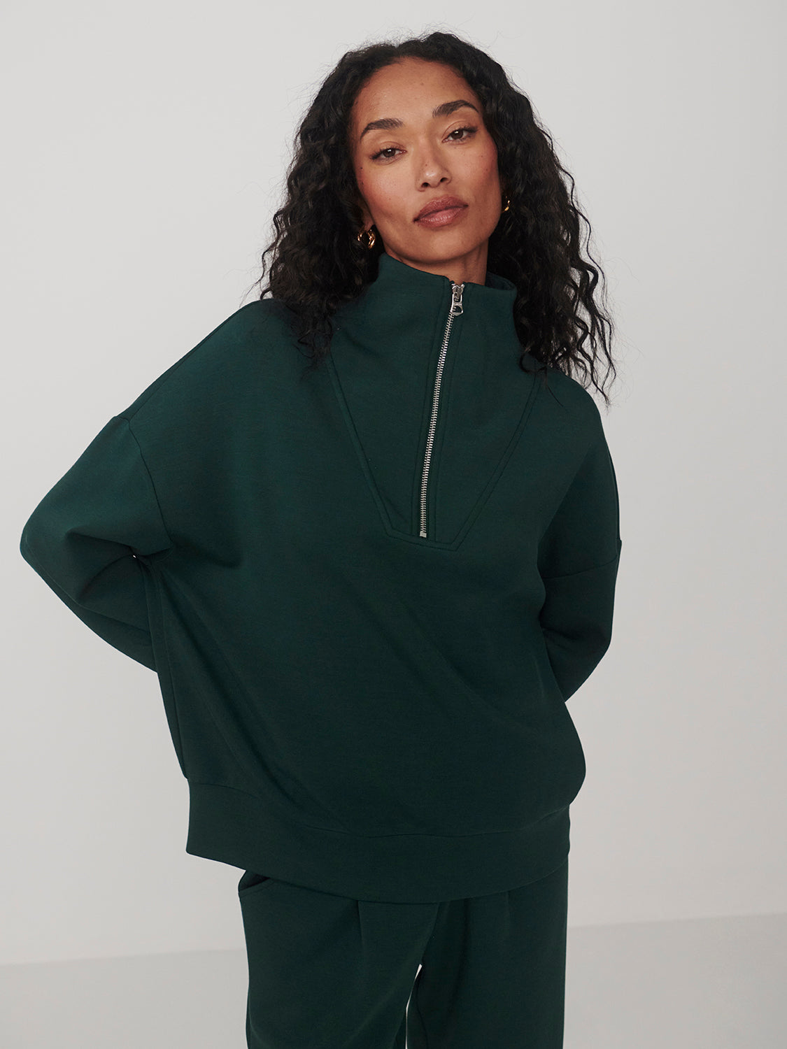 Hawley Half Zip Sweat - Ponderosa Pine-Varley-Happy on Main