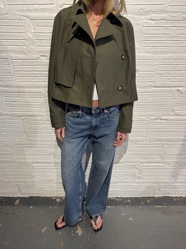 Jamie Cropped Trench - Army Green-Rag & Bone-Happy on Main
