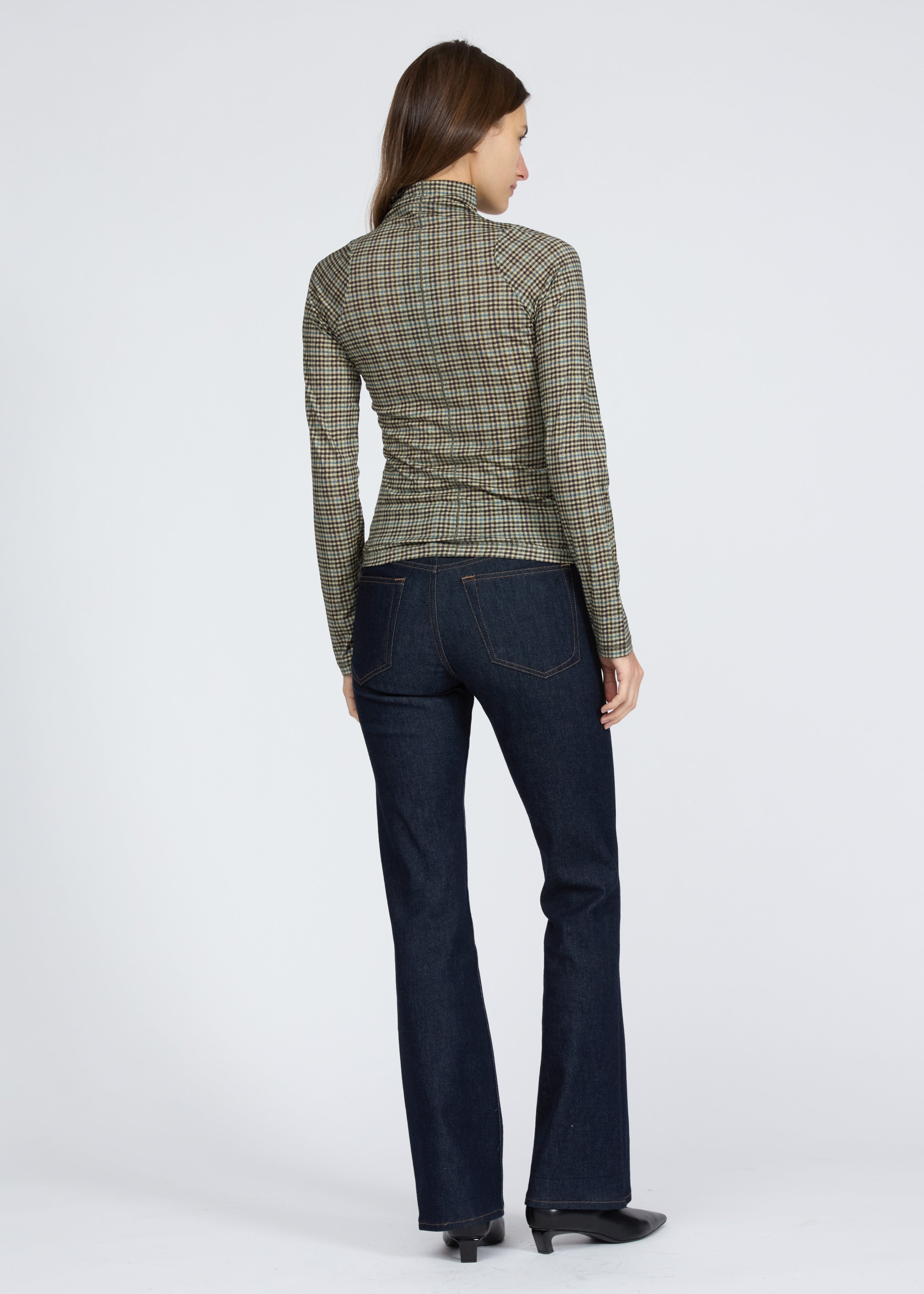 Shaw Paneled LS Turtleneck Tee - Green Multi-Rag & Bone-Happy on Main