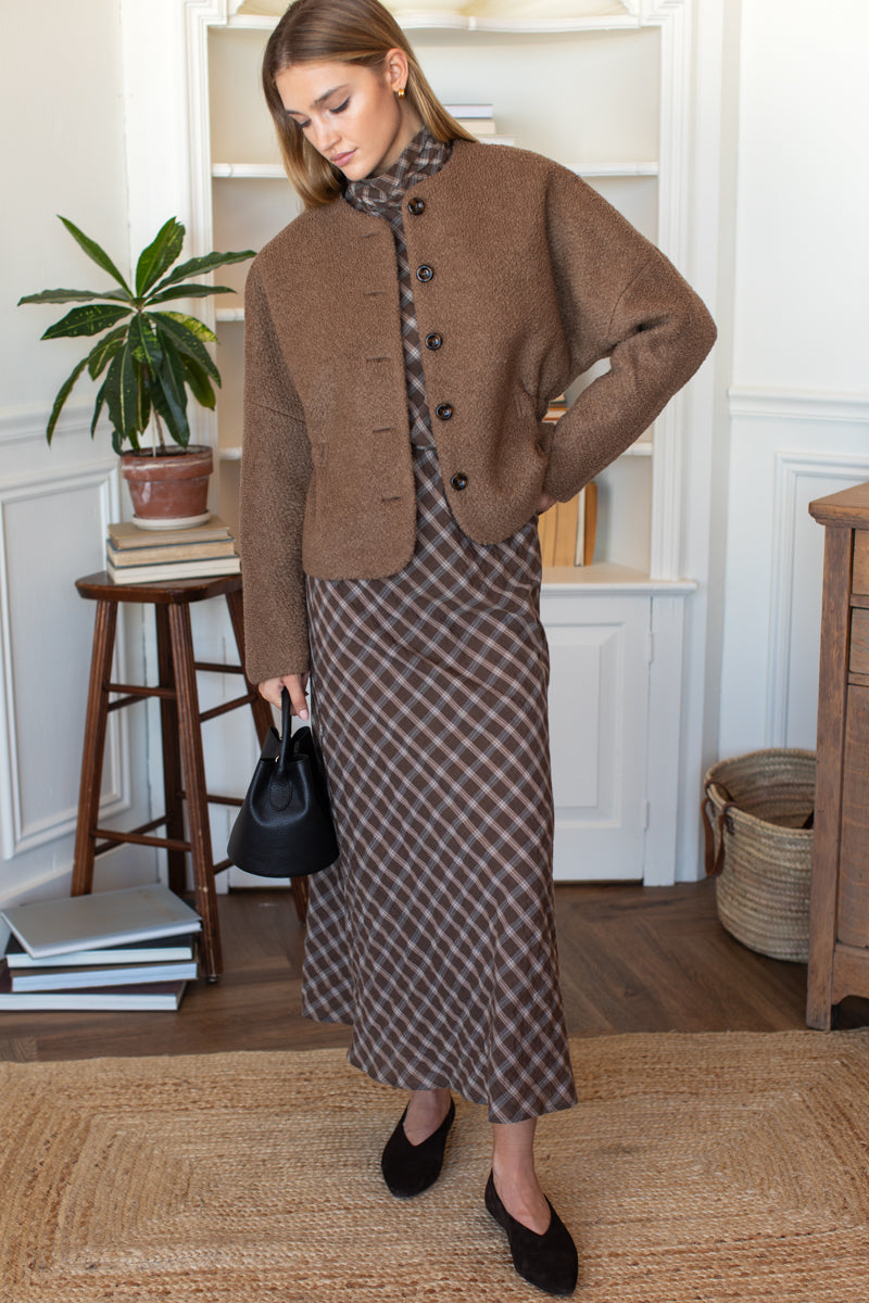 Bias Skirt 2 - Cocoa Plaid-Emerson Fry-Happy on Main