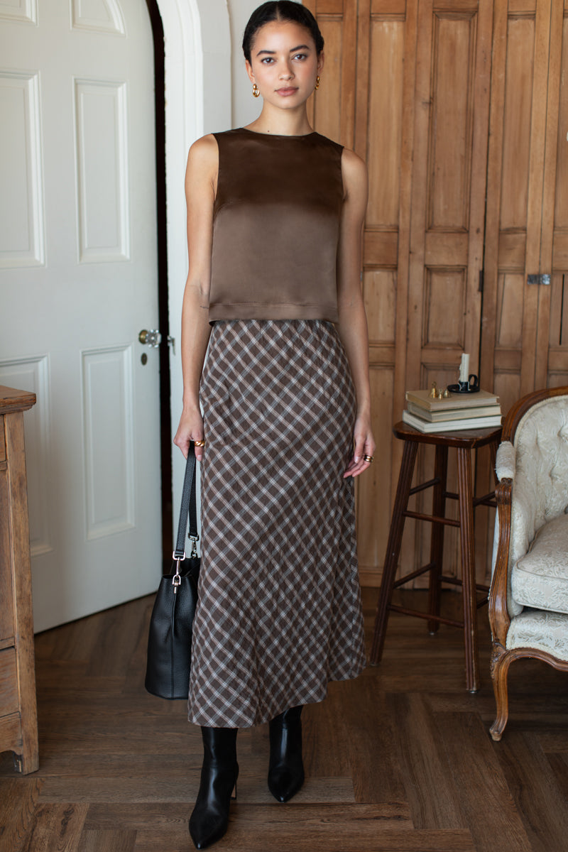 Jeanne Top - Cocoa Silk-Emerson Fry-Happy on Main