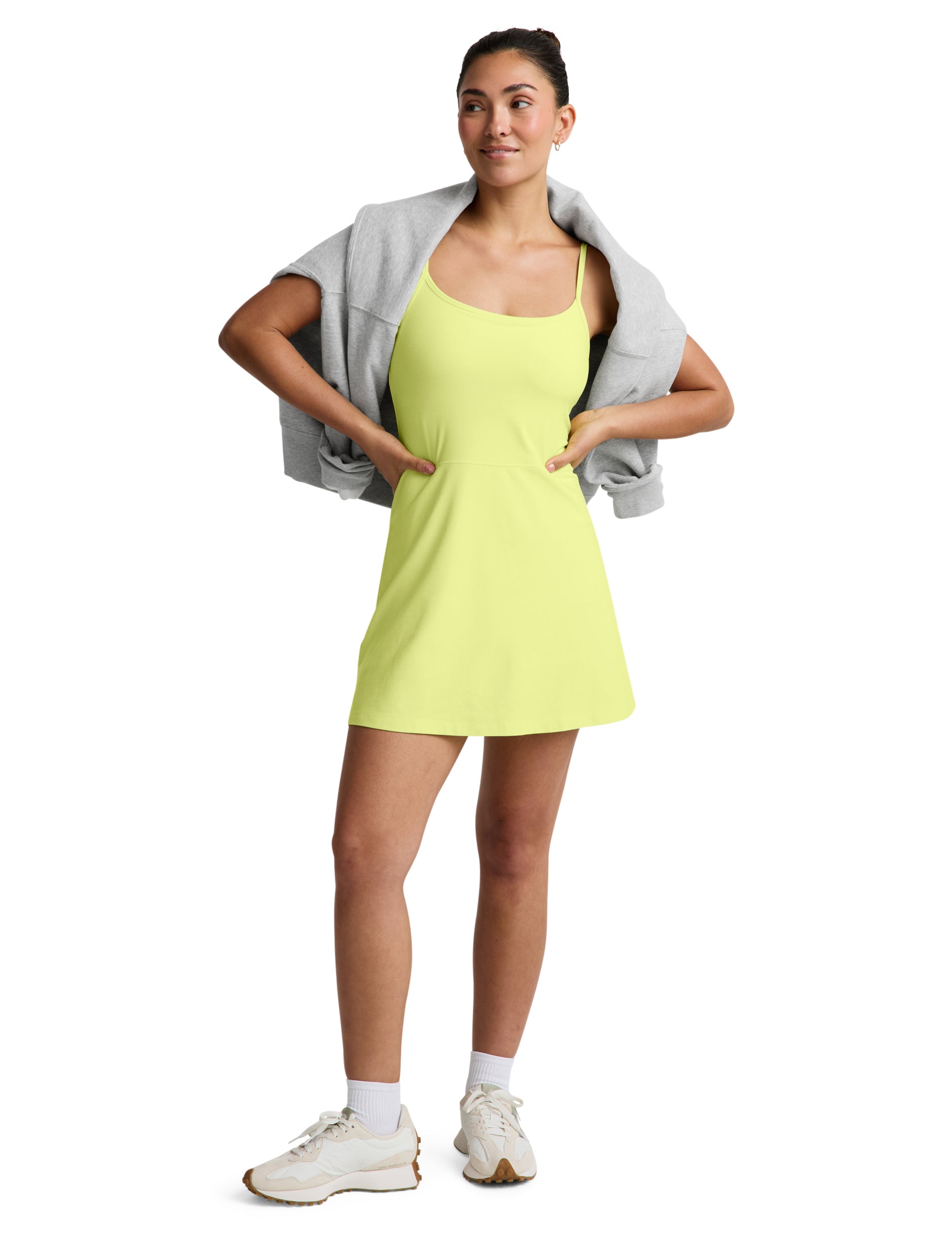 Midweight Spacedye Forever Dress - Electric Lime Heather-Beyond Yoga-Happy on Main