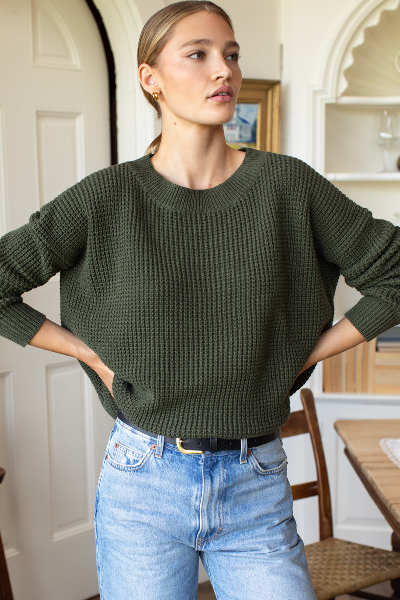 Daily Sweater – Army Organic-Emerson Fry-Happy on Main