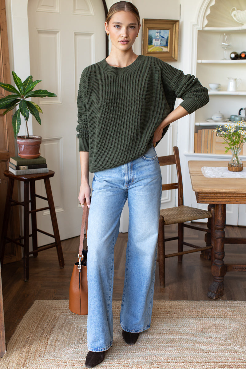 Daily Sweater – Army Organic-Emerson Fry-Happy on Main