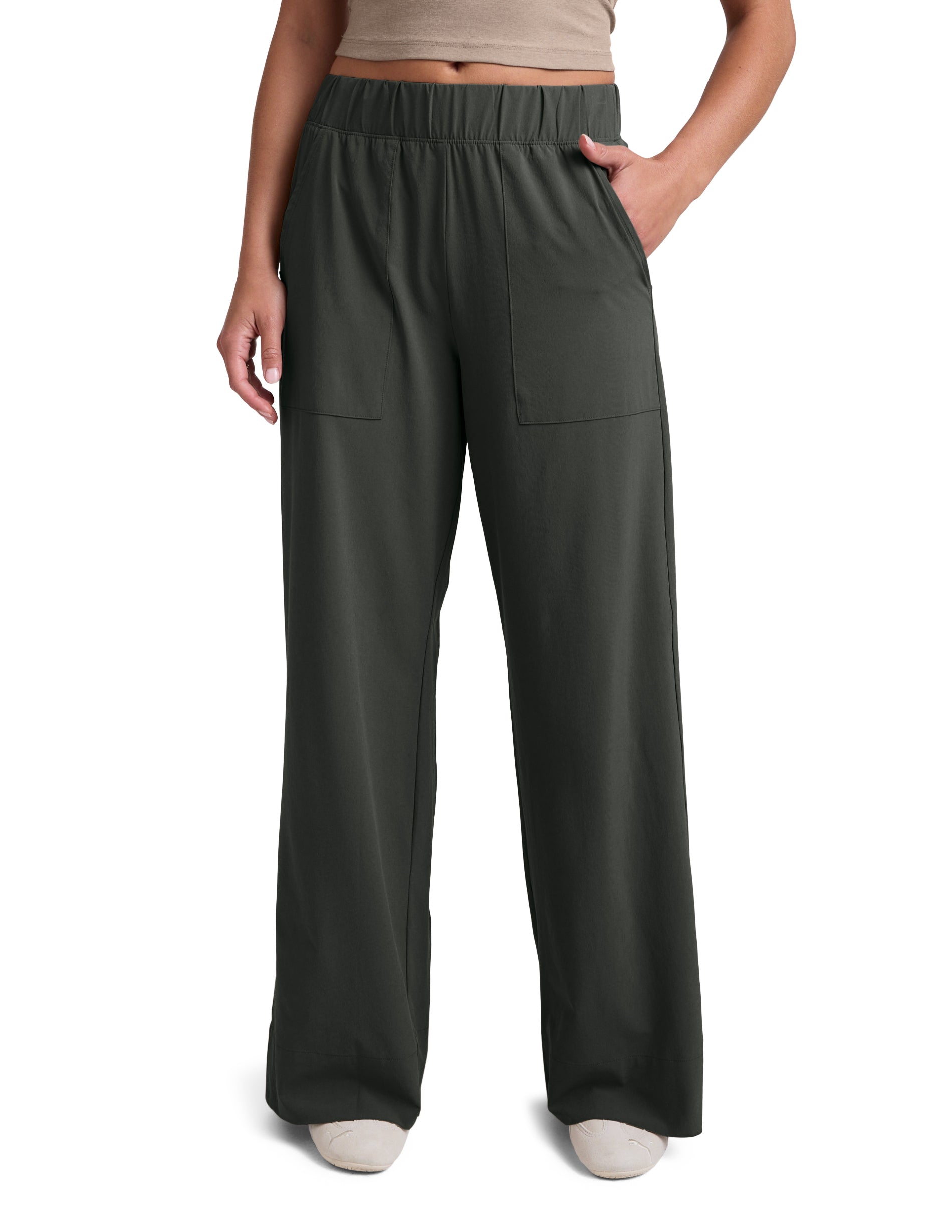 Easy Wide Leg Pant - Slate Green Slgrn-Beyond Yoga-Happy on Main