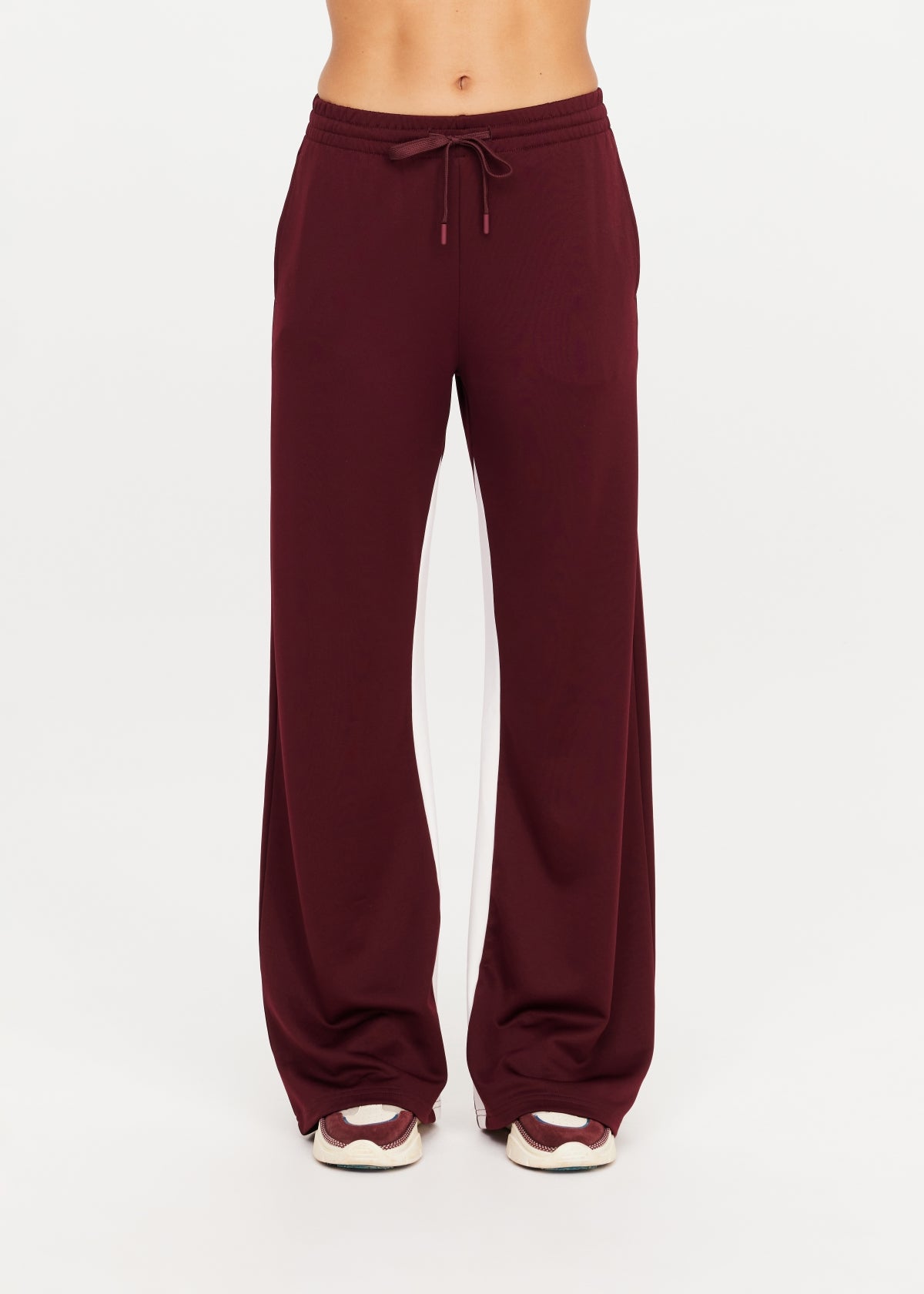 Marine Panelled Wide Leg Pant - Bordeaux-The Upside-Happy on Main
