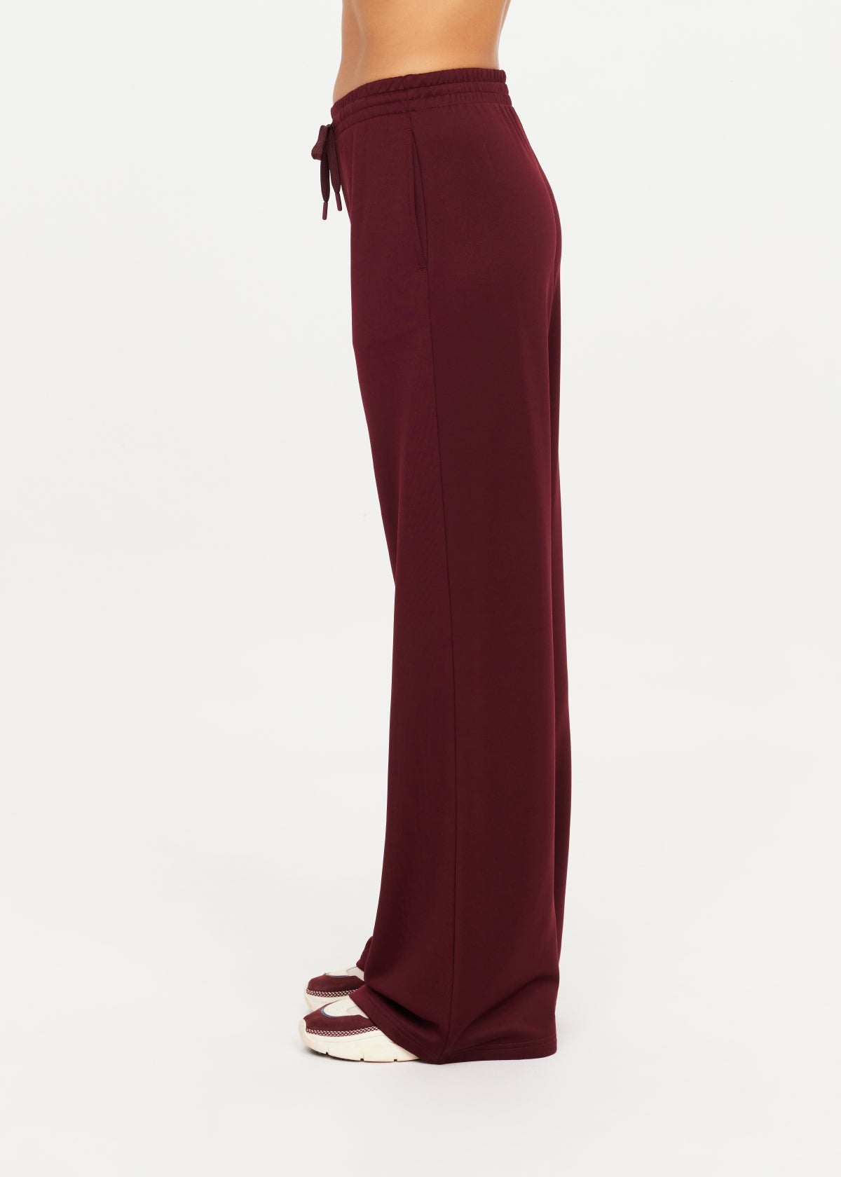 Marine Panelled Wide Leg Pant - Bordeaux-The Upside-Happy on Main