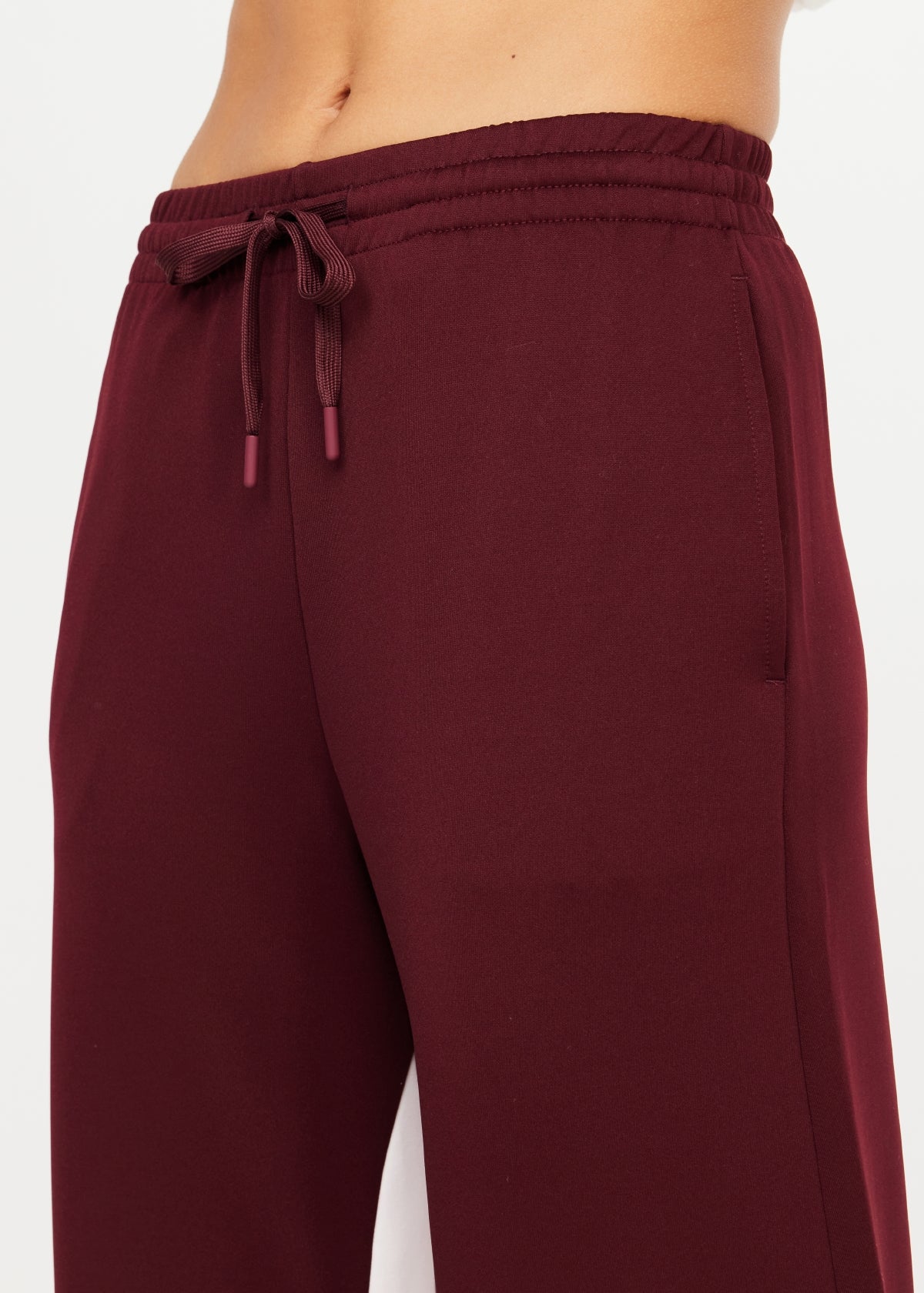 Marine Panelled Wide Leg Pant - Bordeaux-The Upside-Happy on Main