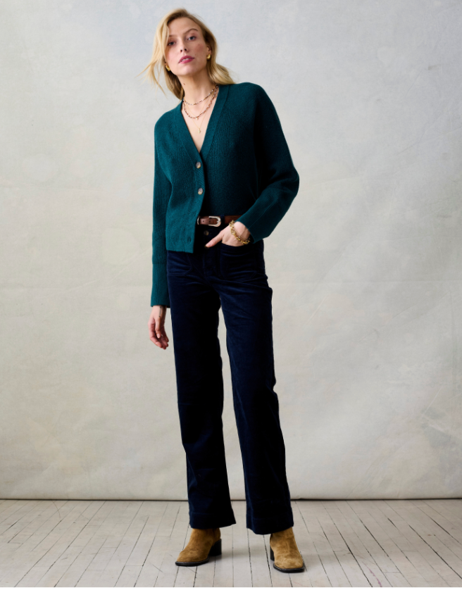 Stretch Terry Cord Patch Pocket Pant-Pants-Happy on Main