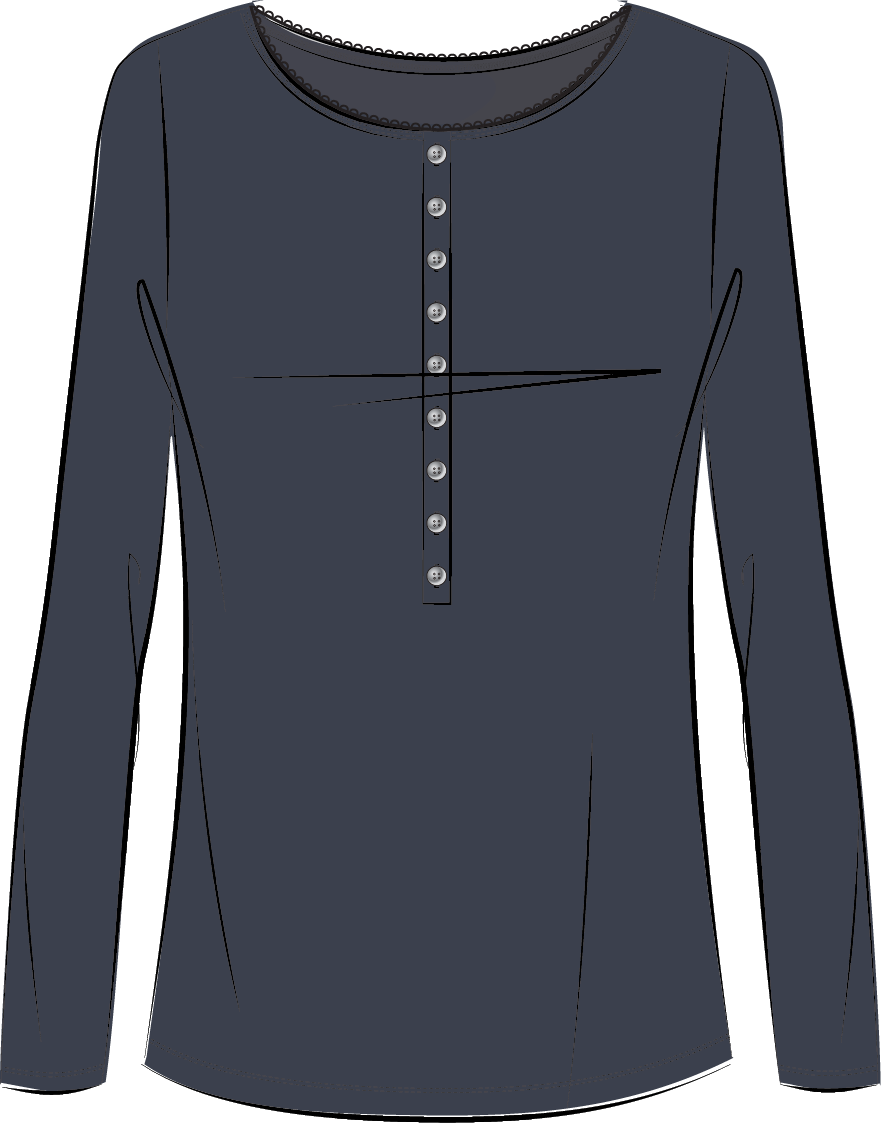Paradise Pointelle Henley-Casual Tops-Happy on Main