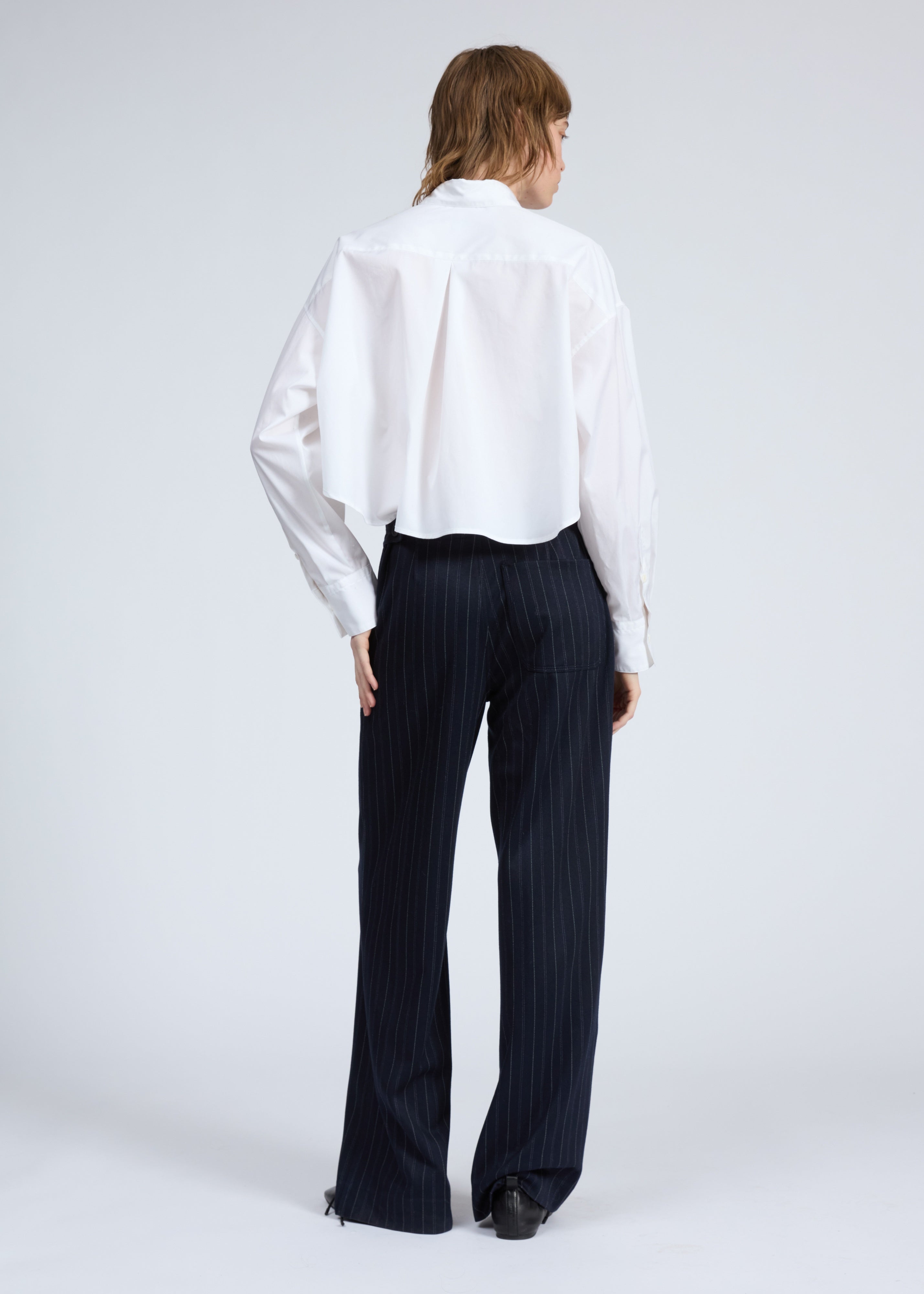 Marin Cropped Shirt - White-Rag & Bone-Happy on Main