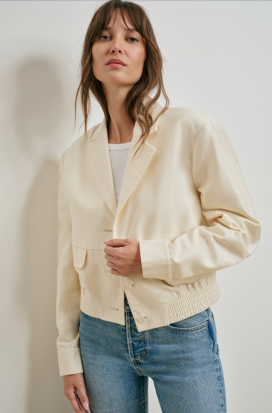 The Farrah Jacket - Cream-Favorite Daughter-Happy on Main