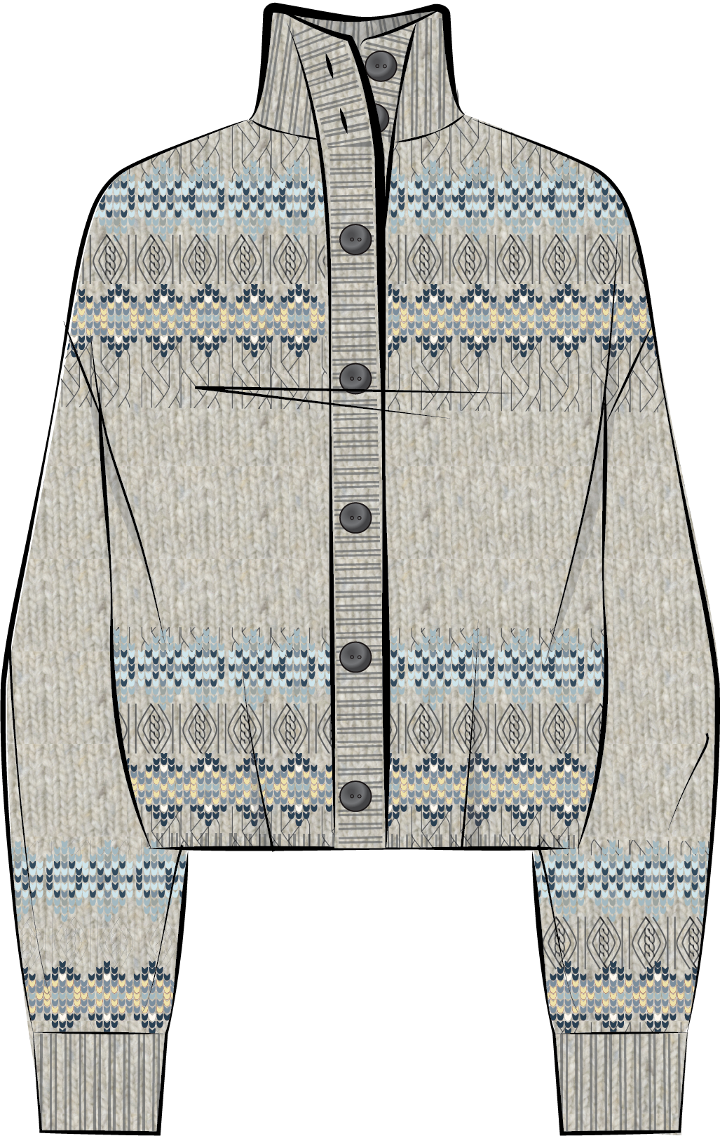Highland Fairisle Cardigan-Cashmere Sweaters-Happy on Main