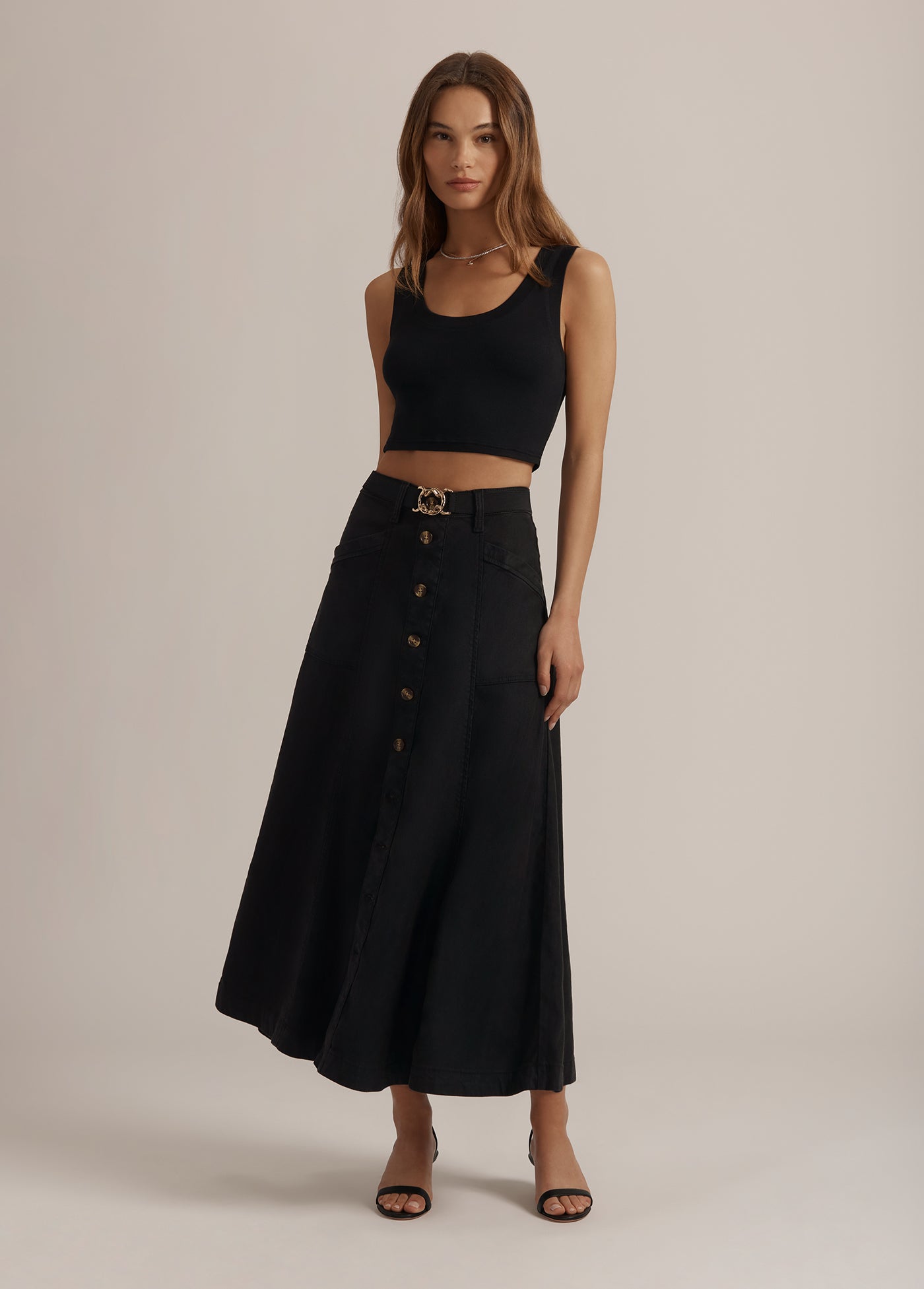 The Lila Skirt - Jet Black-Favorite Daughter-Happy on Main