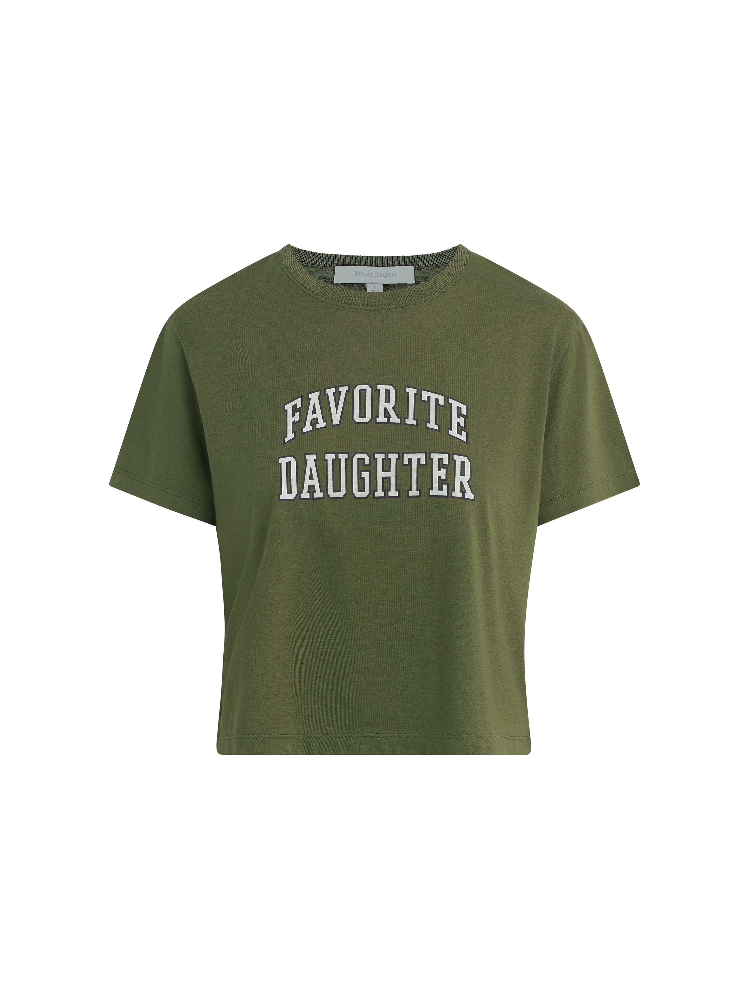 Favorite Daughter Cropped Collegiate Tee - Smoketree/Gardenia-Favorite Daughter-Happy on Main