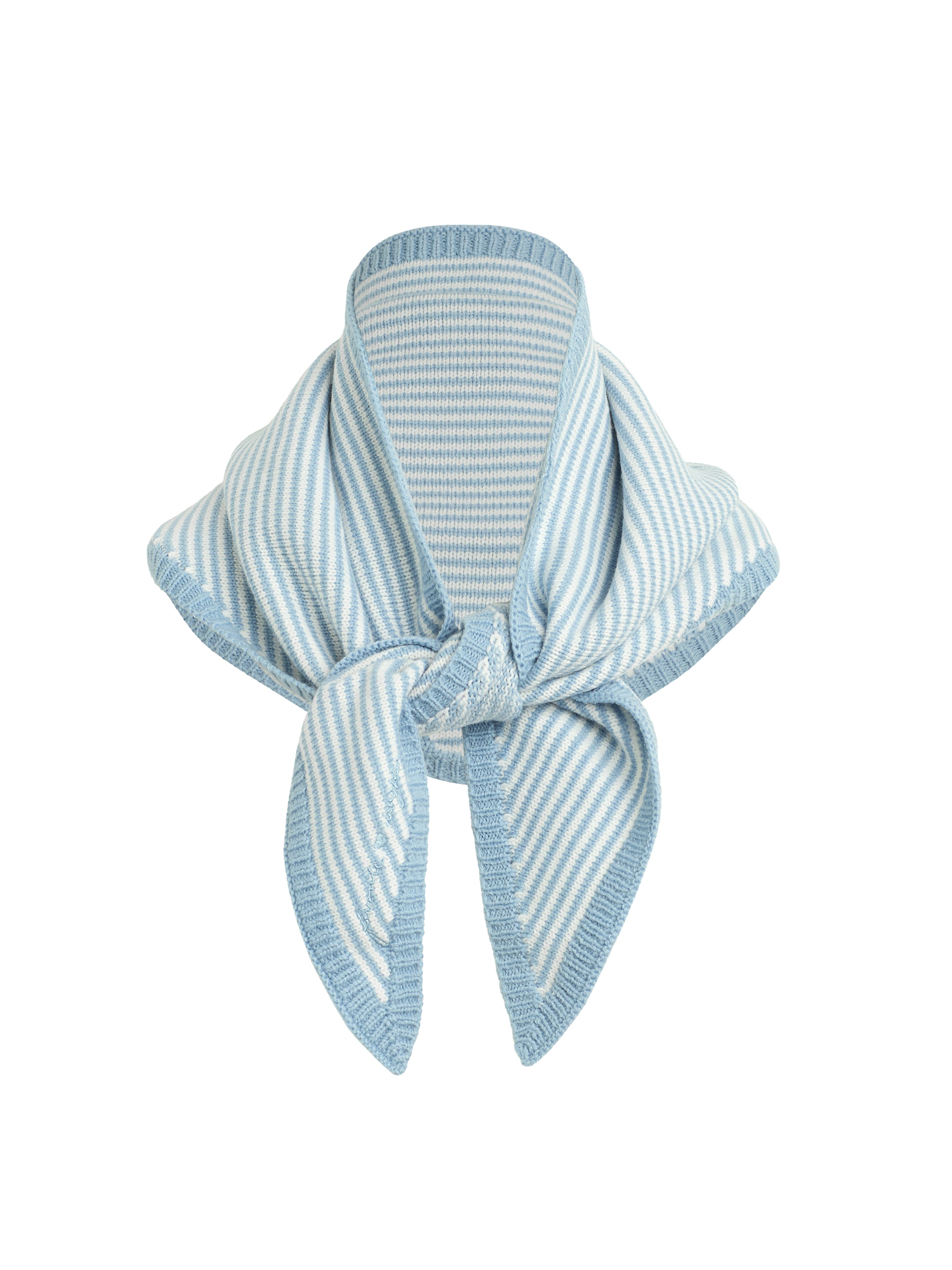 The Stripe Triangle Scarf - Blue/ White Stripe-Favorite Daughter-Happy on Main