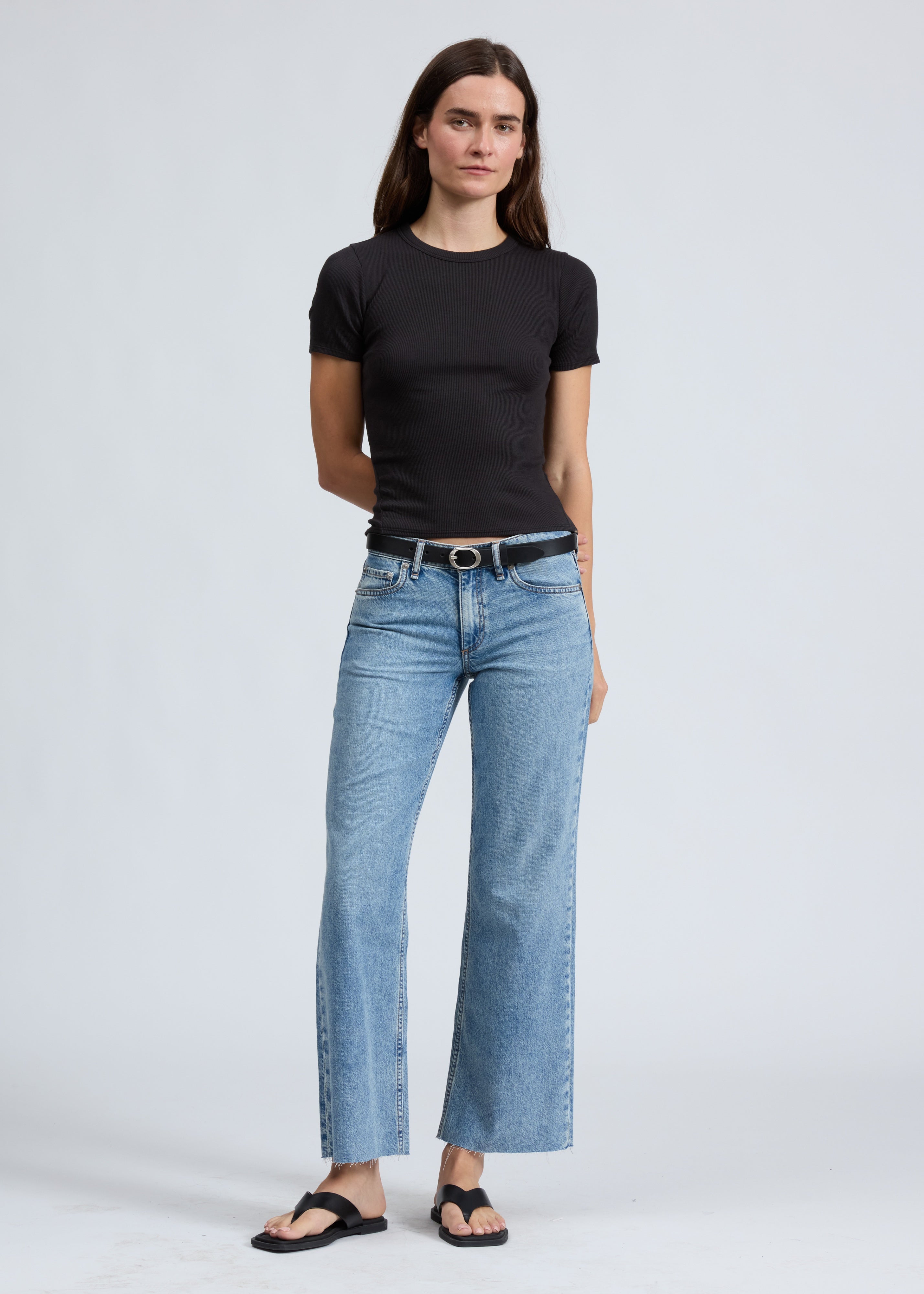 The Essential Rib SS Crew - Black-Rag & Bone-Happy on Main