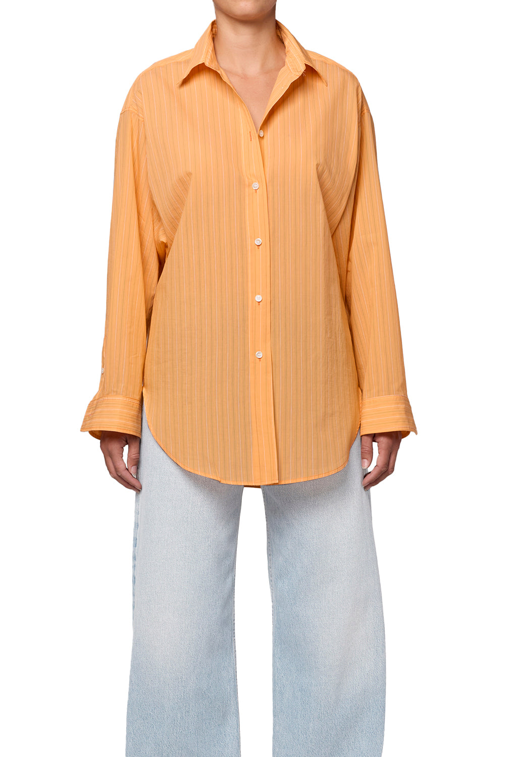 Sona Shirt - Fontana Stripe/Orange Soda-AGOLDE-Happy on Main