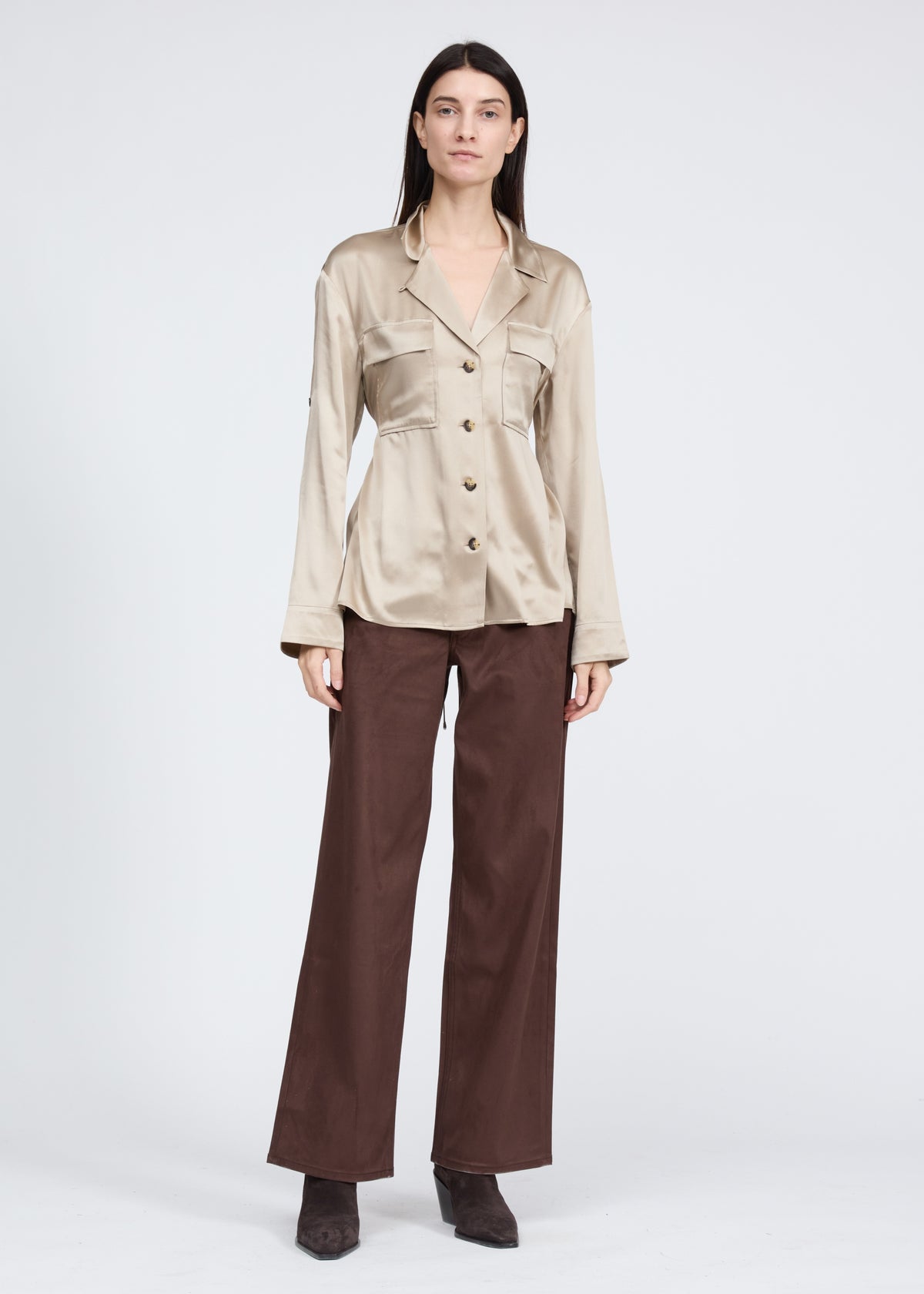 Sonny Silk Blouse - Sand-Rag & Bone-Happy on Main