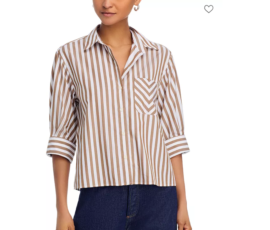 Lucia Stripe Poplin Shirt - Brwst-Rag & Bone-Happy on Main
