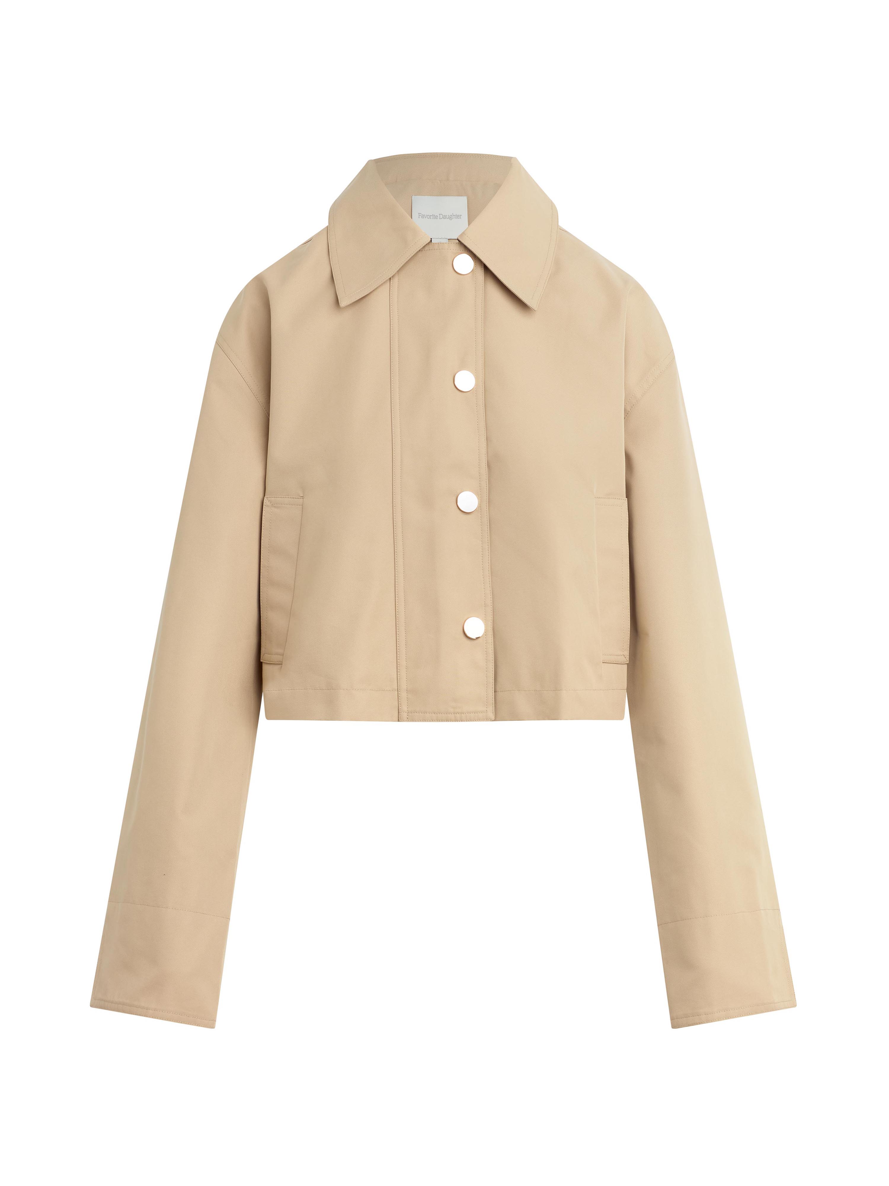 The Rue Cropped Trench - Khaki-Favorite Daughter-Happy on Main