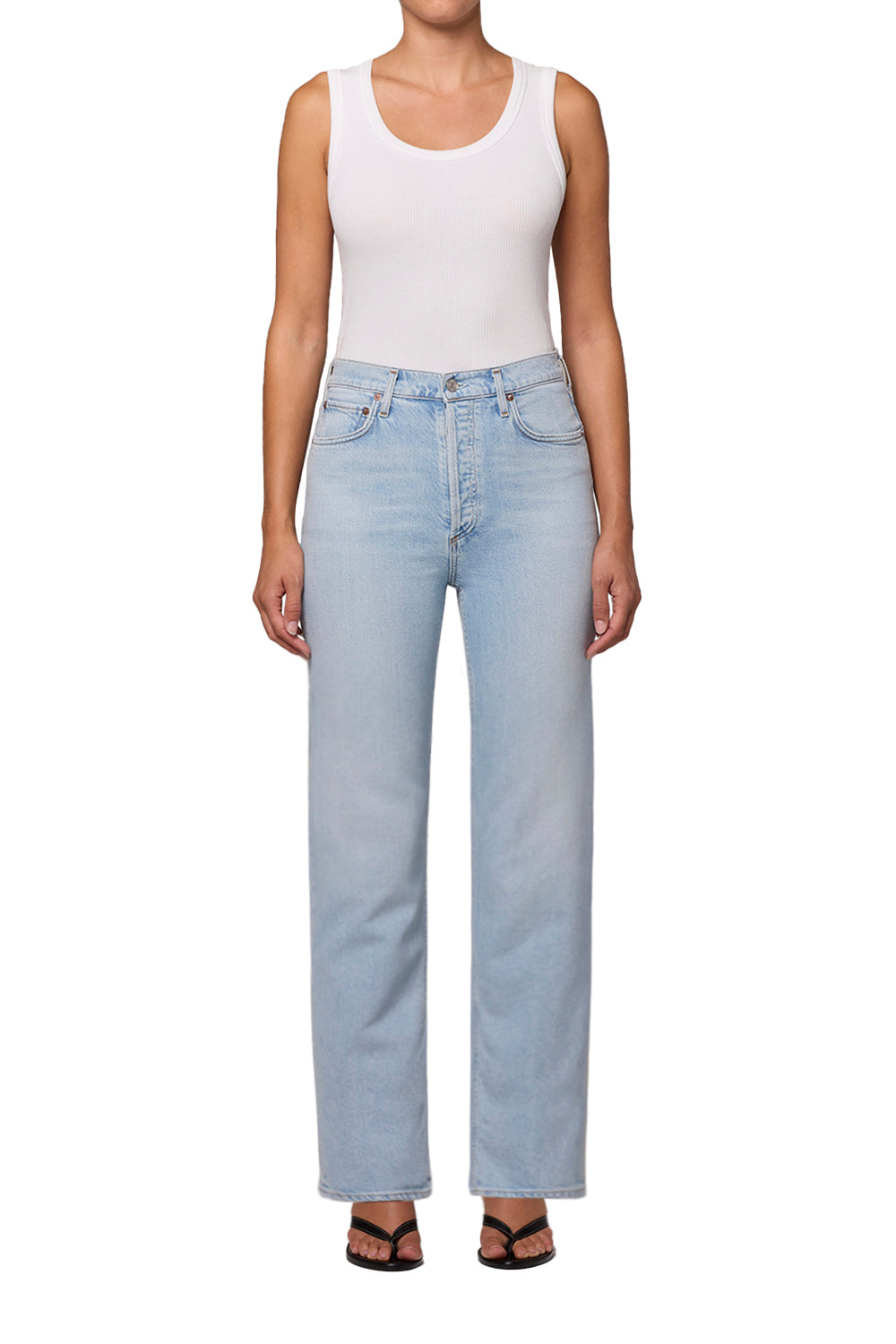 Harper in Flaunt-AGOLDE-Happy on Main