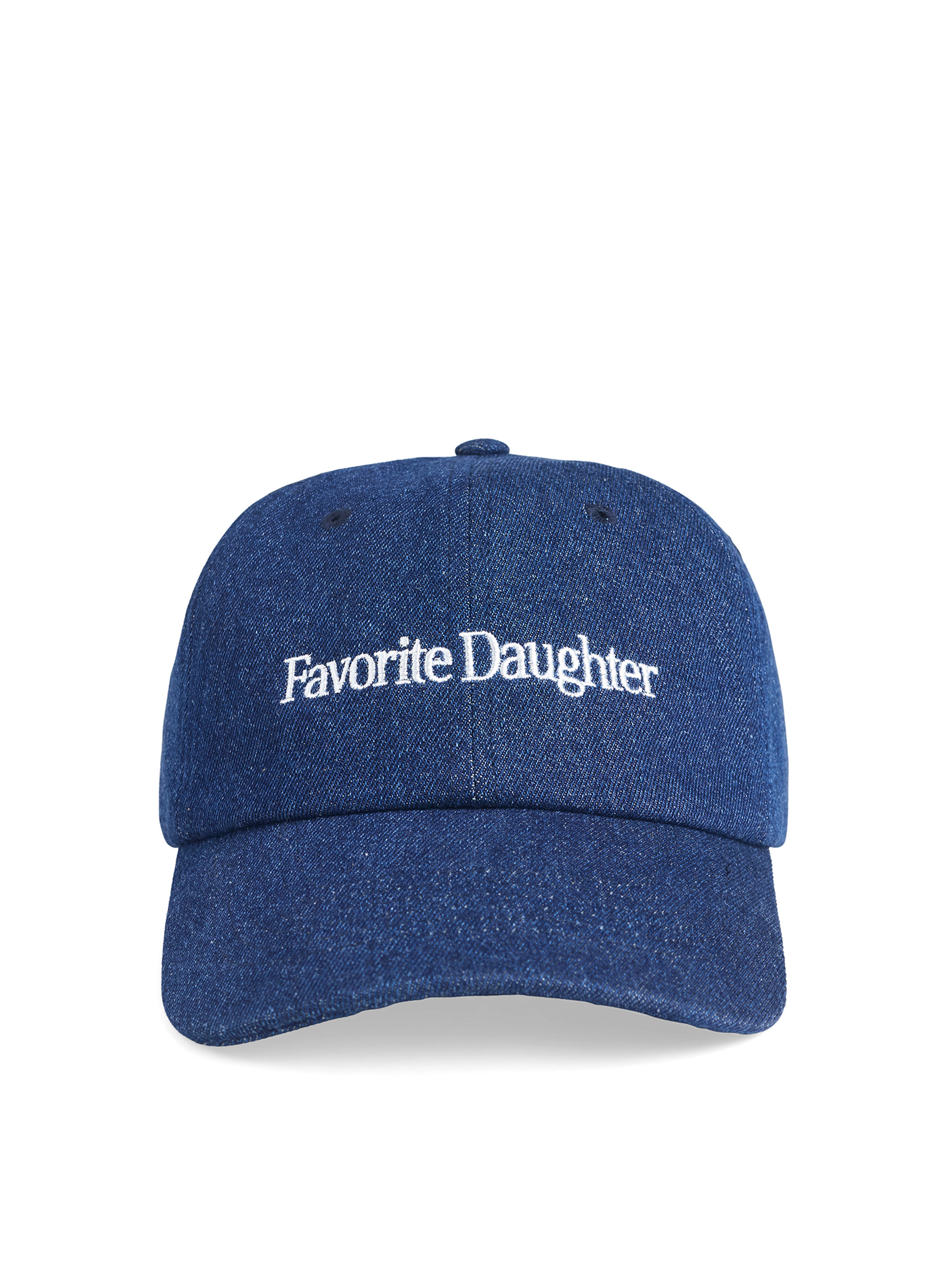 The Washed Denim Baseball Cap - Dark Wash-Favorite Daughter-Happy on Main