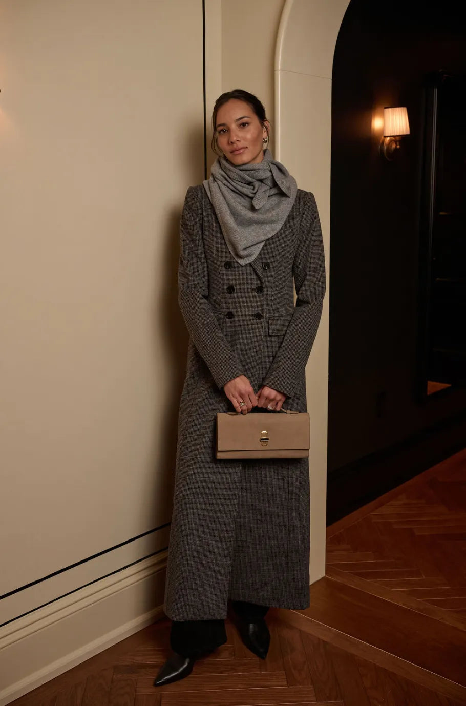 The Simon Coat - Charcoal Mini Houndstooth-Favorite Daughter-Happy on Main