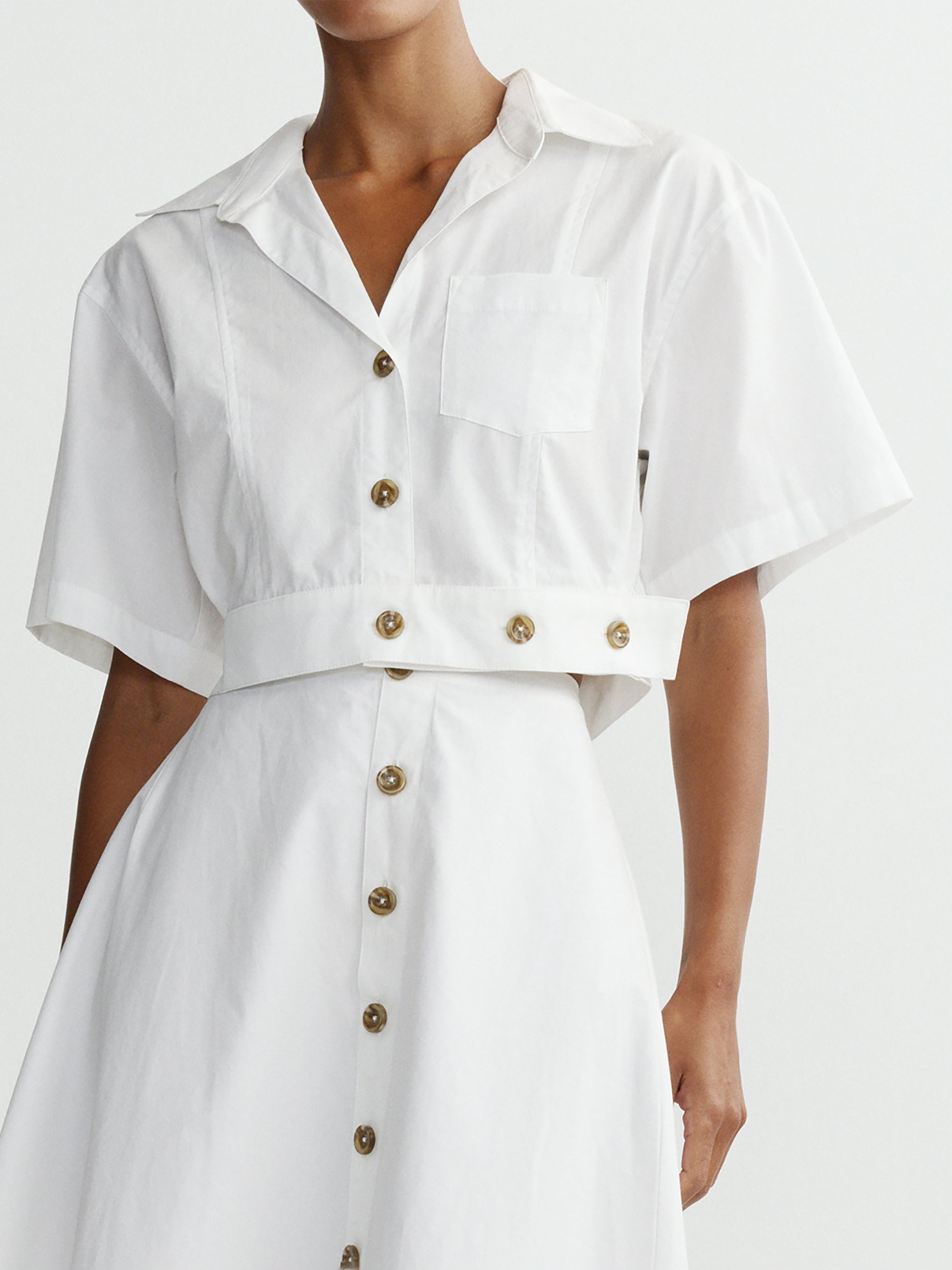Myla Top - White Poplin-DL1961-Happy on Main