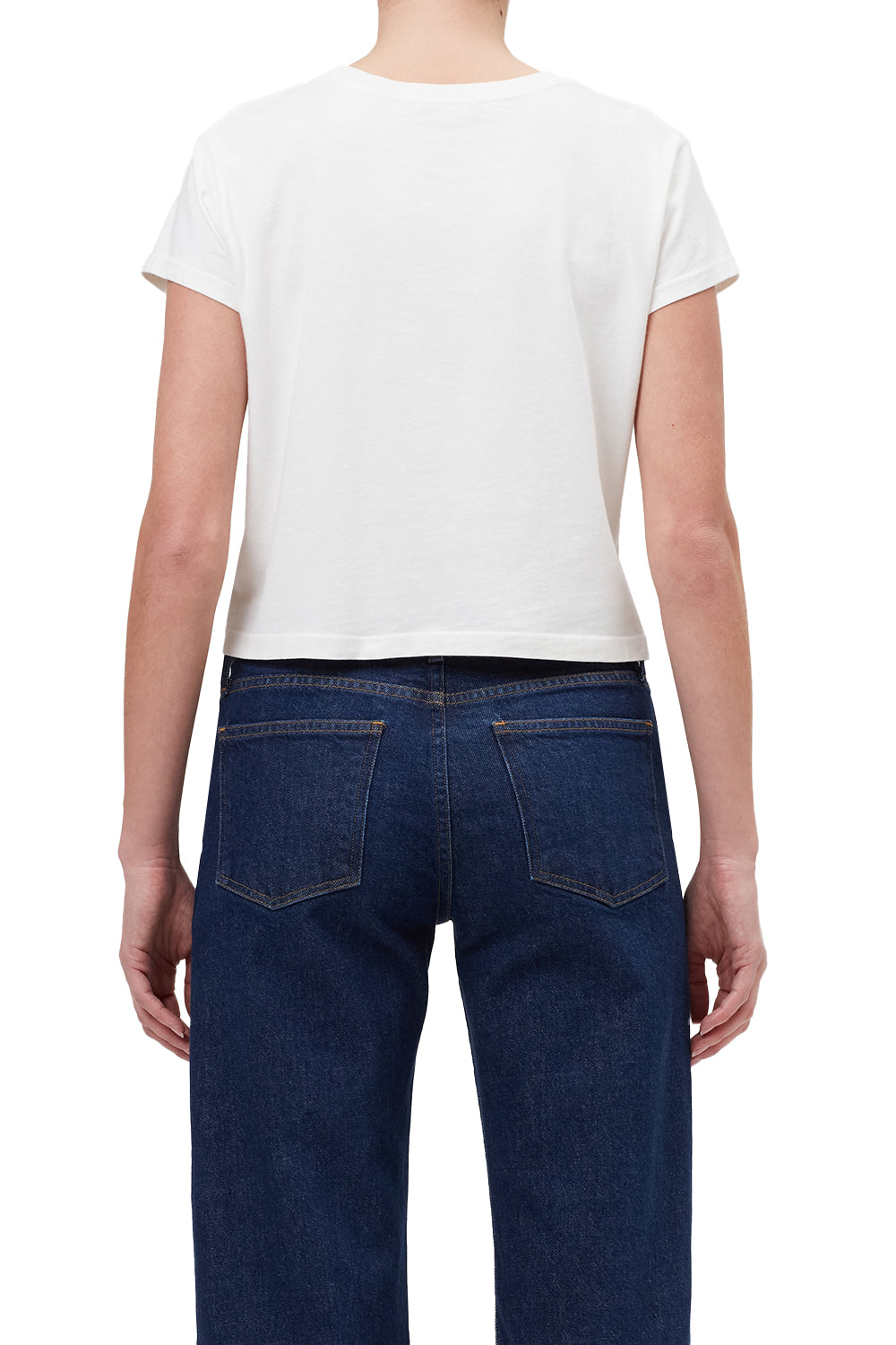 Adine Shrunken Tee - White Ash-AGOLDE-Happy on Main
