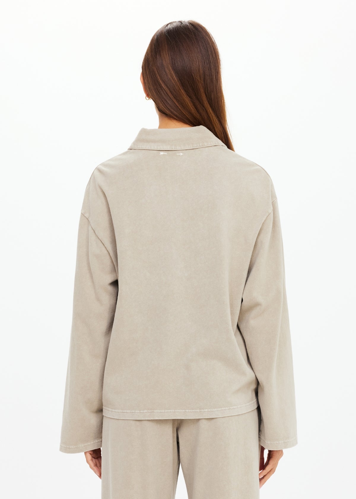 Soho Rhea Collared Top - Khaki-The Upside-Happy on Main