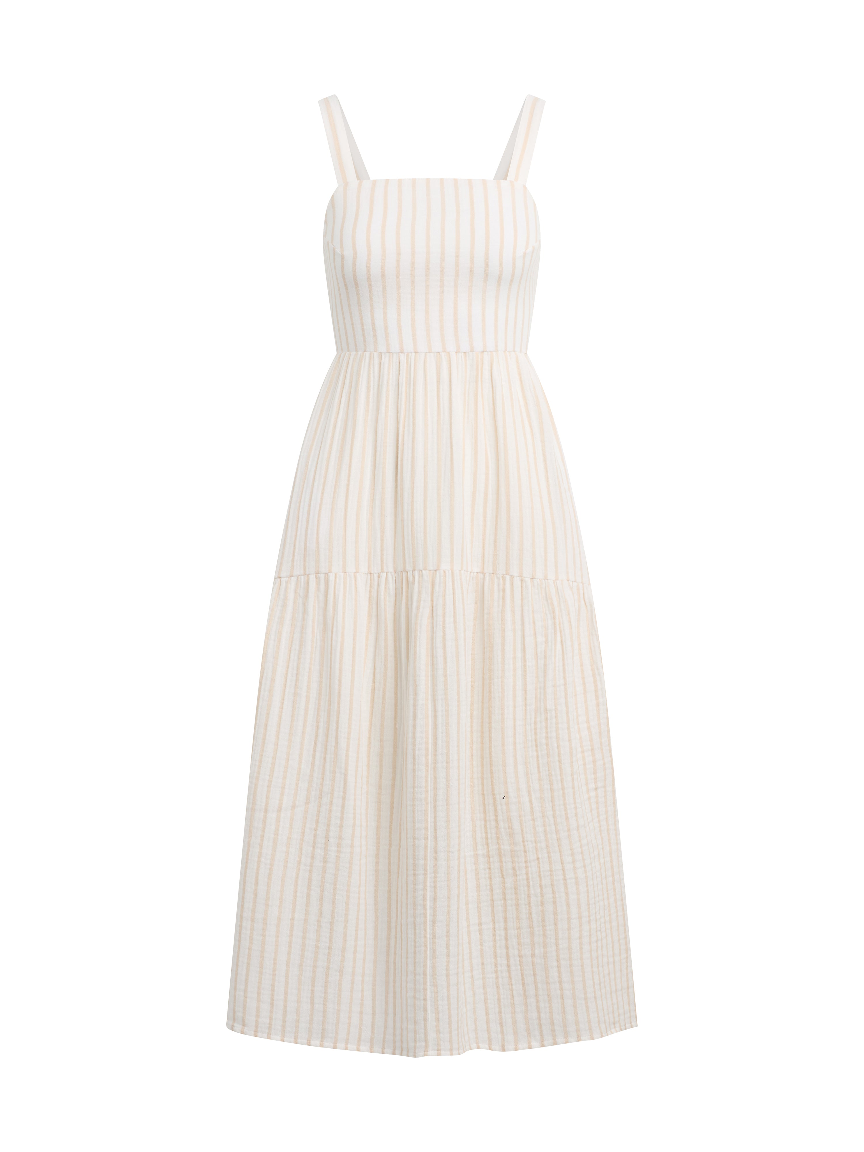 The Go to Dress - Light Khaki Stripe-Favorite Daughter-Happy on Main