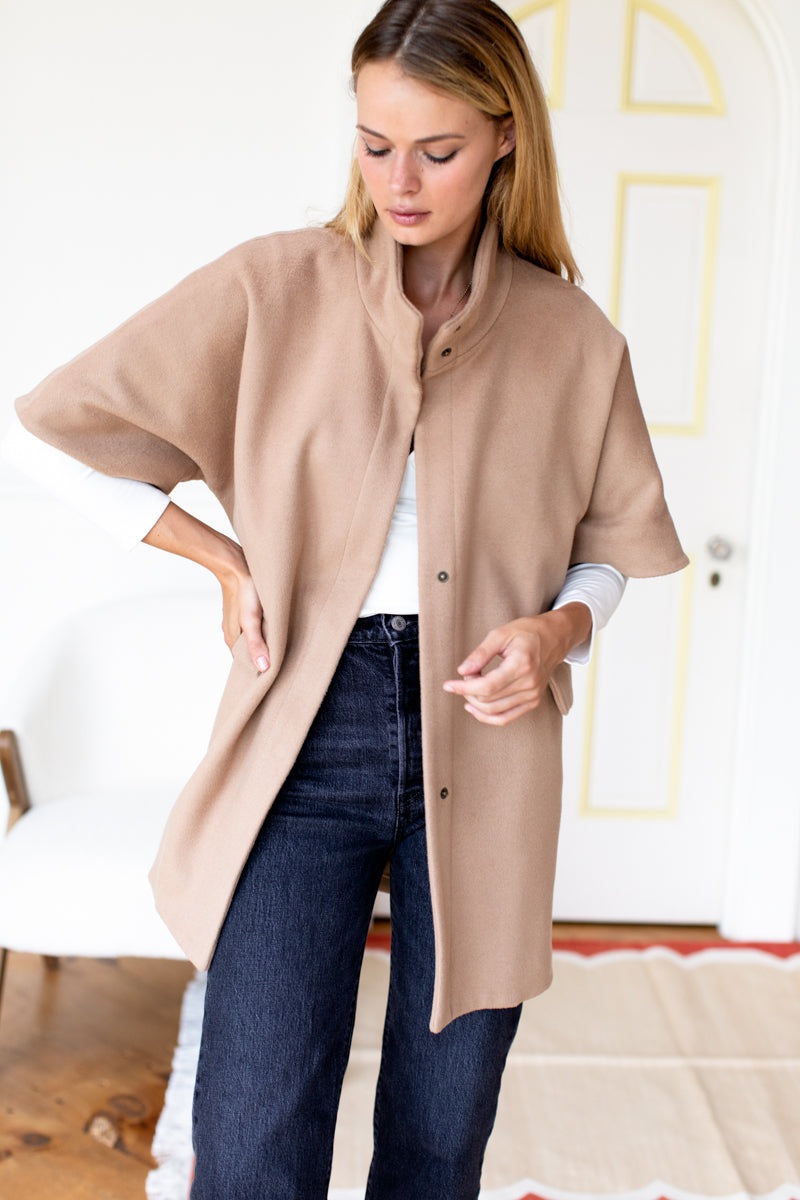 Layering Jacket - Camel Wool Cashmere-Emerson Fry-Happy on Main