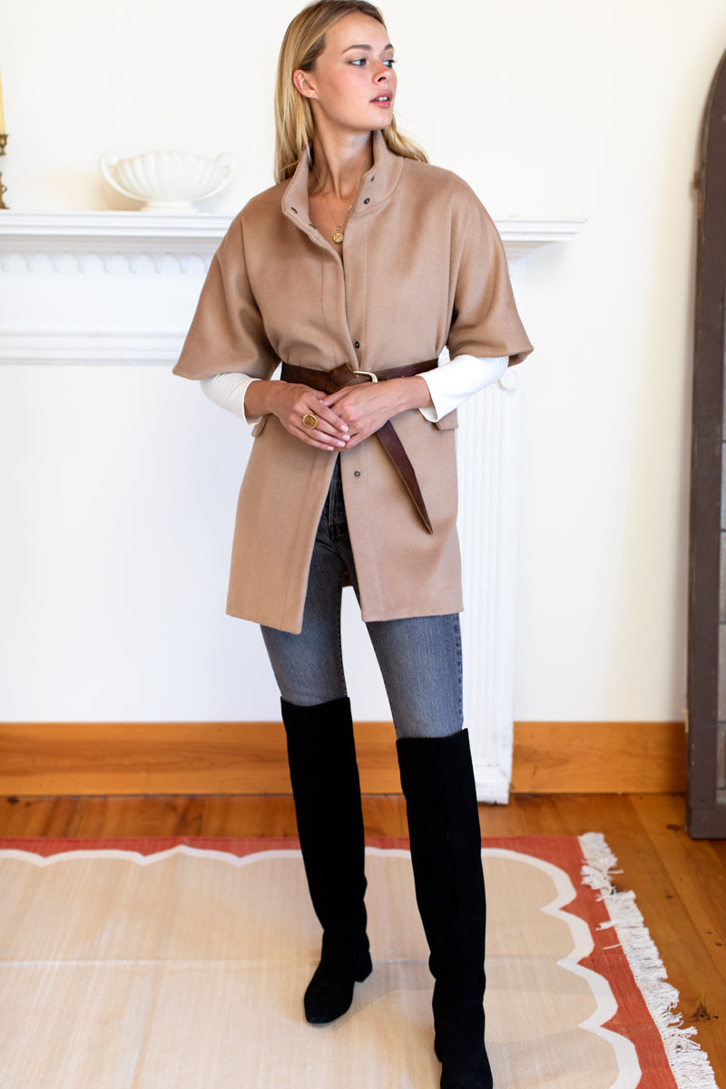 Layering Jacket - Camel Wool Cashmere-Emerson Fry-Happy on Main