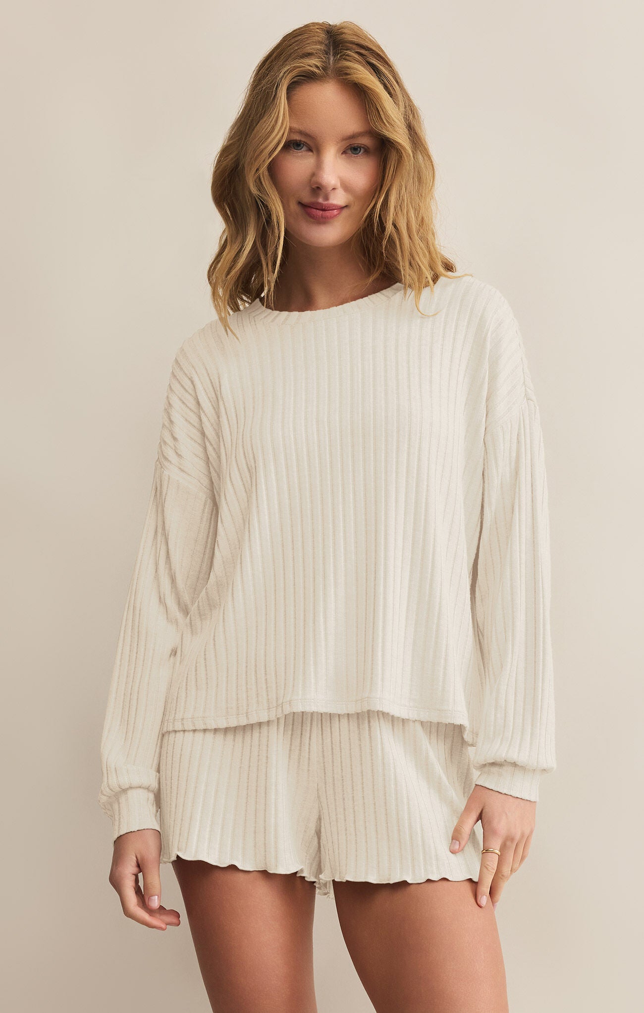 Daydream Rib LS Top - Bone-Z Supply-Happy on Main