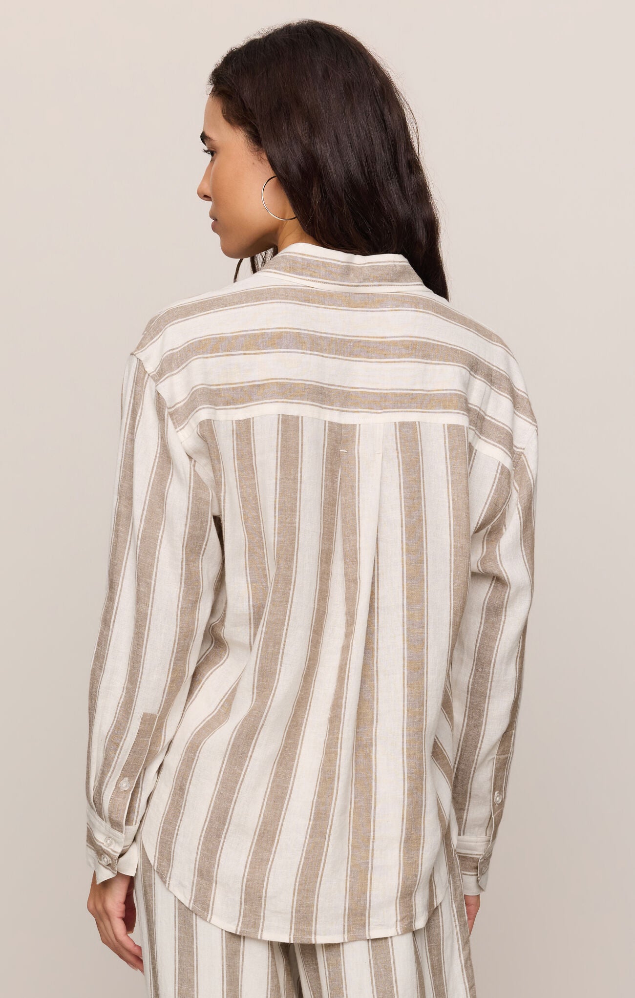 The Perfect Striped Button Up - Light Toffee-Z Supply-Happy on Main