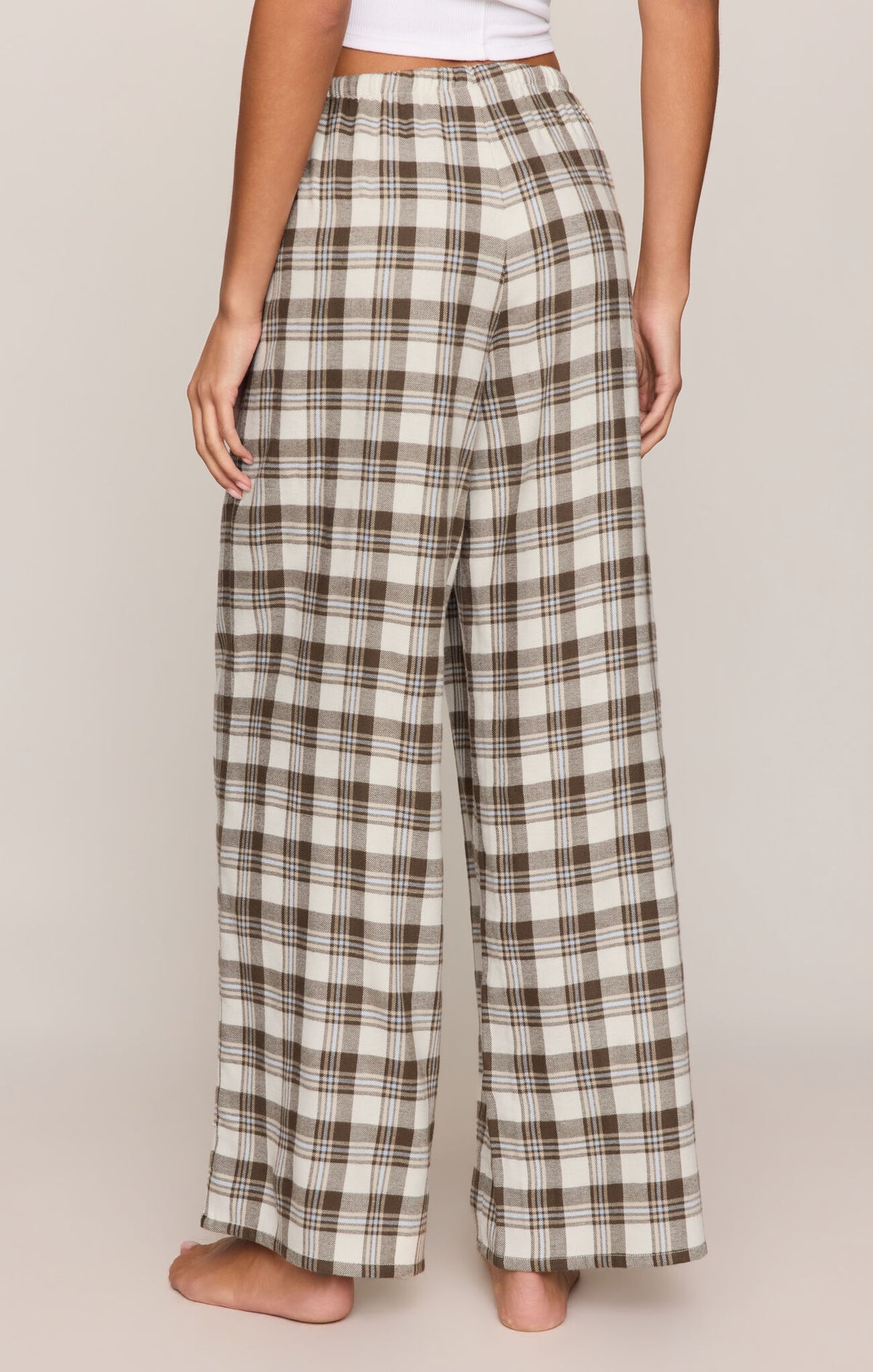 Better off Plaid Pant - Cocoa Bean-Z Supply-Happy on Main