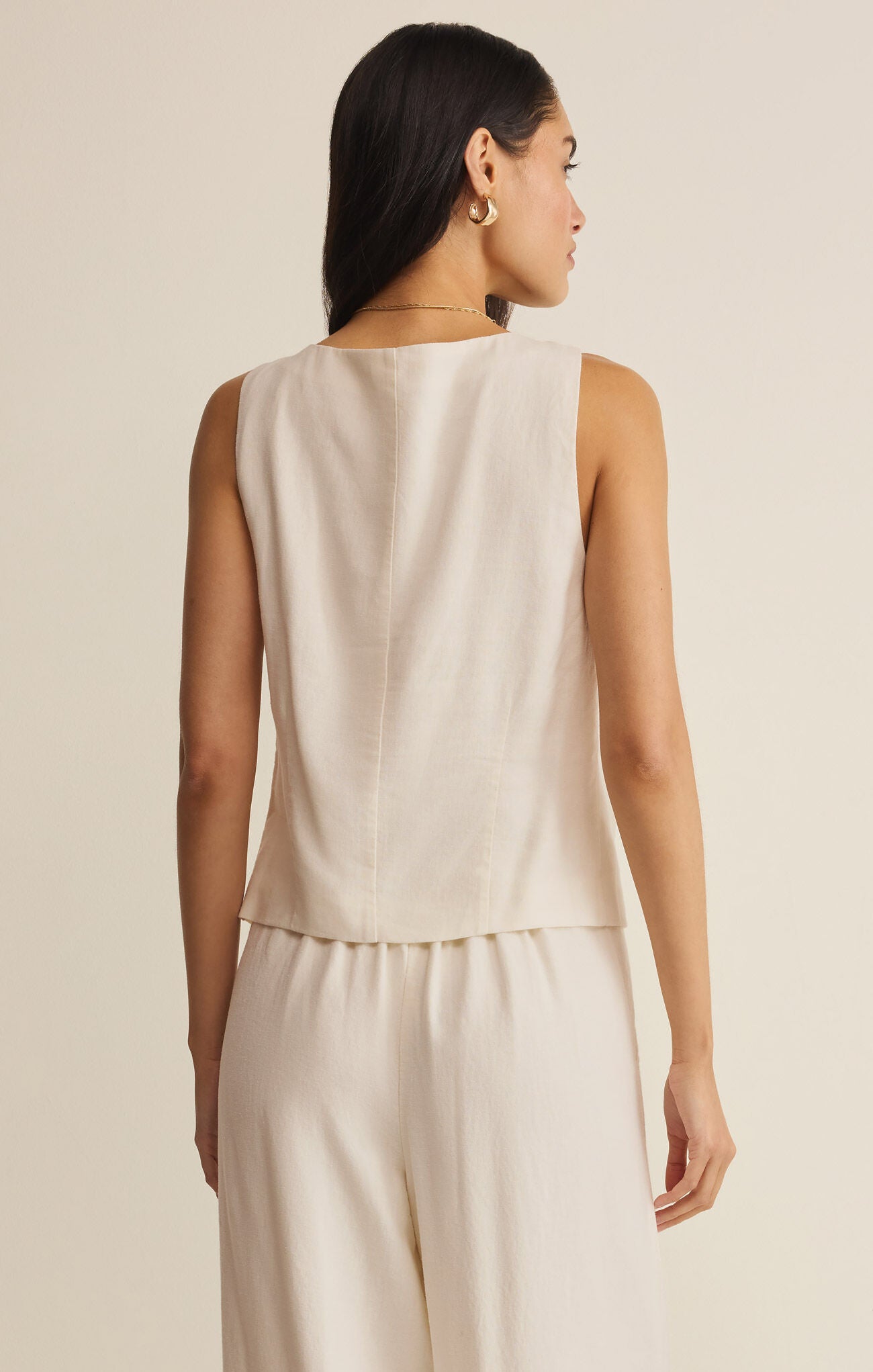 Roman Linen Vest - Cloud-Z Supply-Happy on Main
