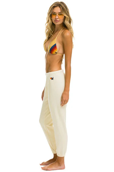Logo Womens Sweatpant - Vintage White-Aviator Nation-Happy on Main