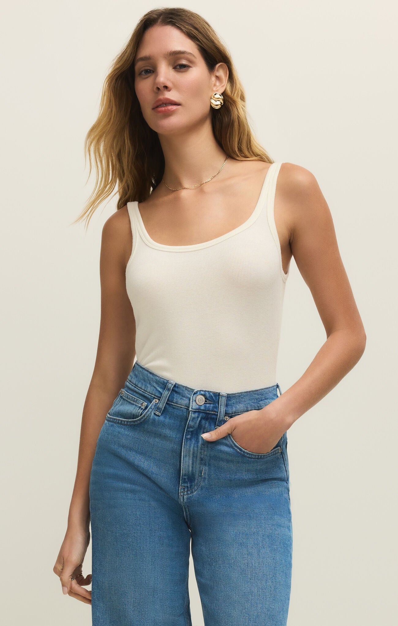 Renae Rib Tank Top-Z Supply-Happy on Main