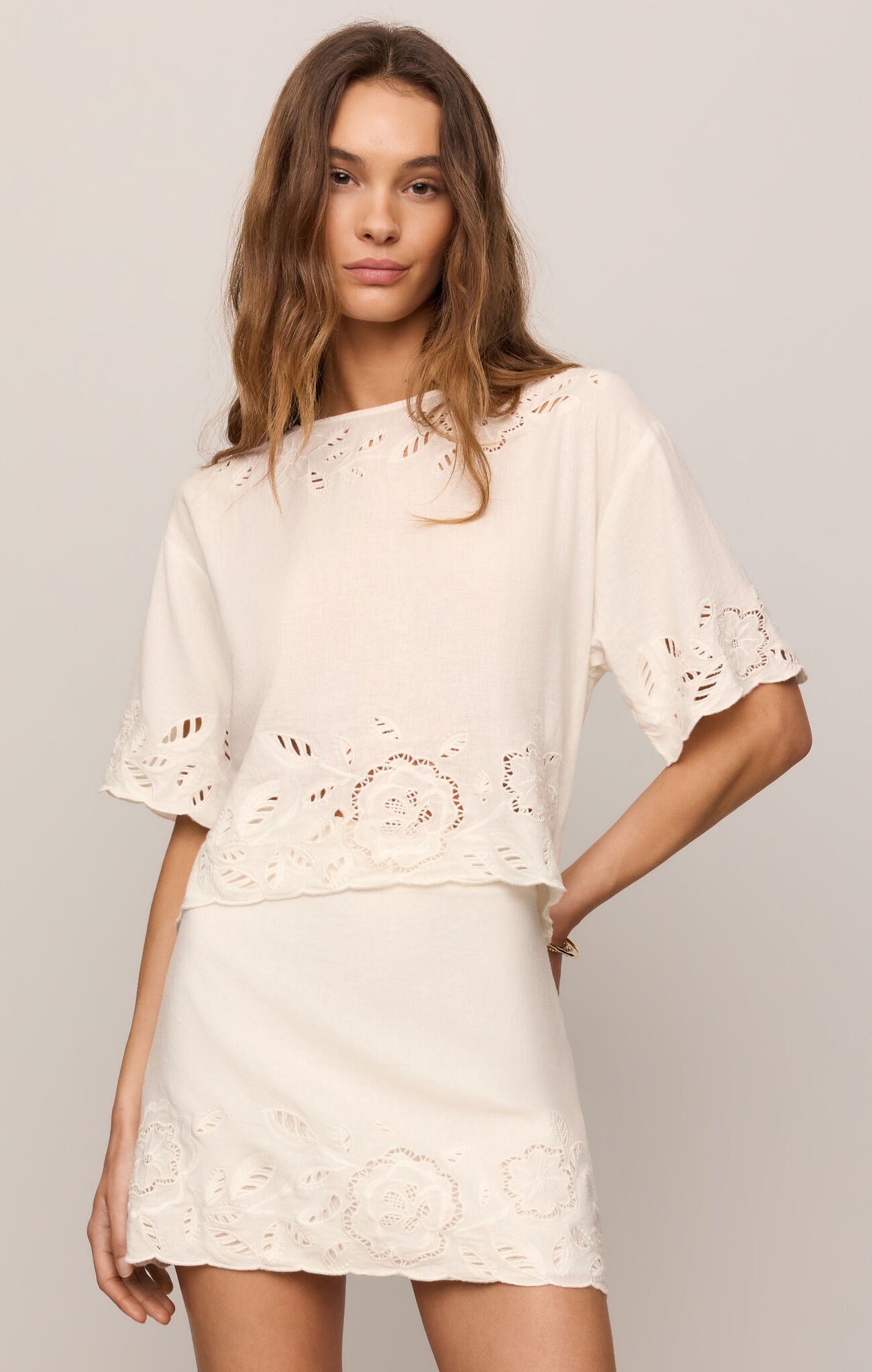 Daya Embroidered Top - White-Z Supply-Happy on Main